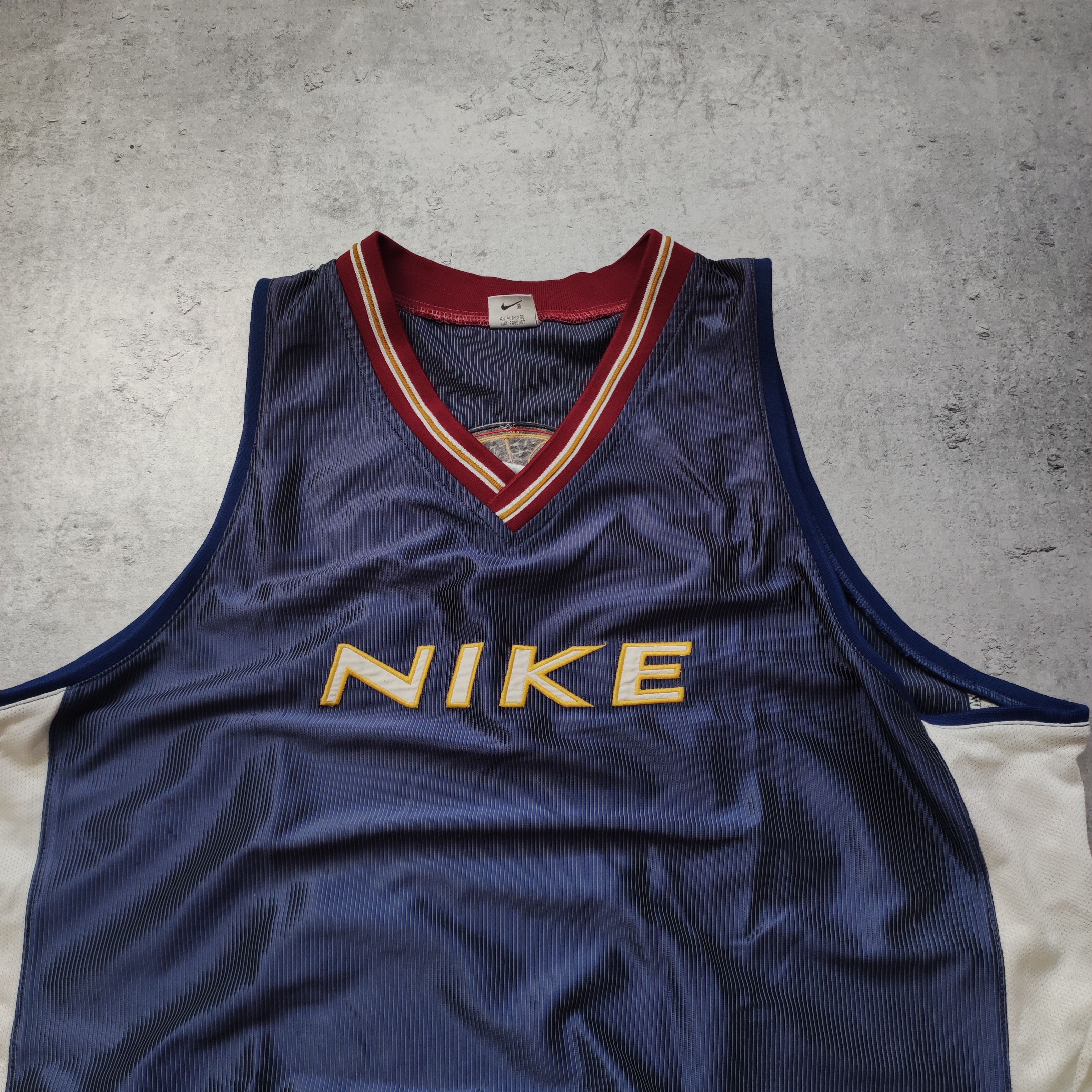 NBA × Nike × Vintage Vintage RARE 90s Nike x NBA Basketball Varisty Jersey Size US L / EU 52-54 / 3 - 3 Thumbnail