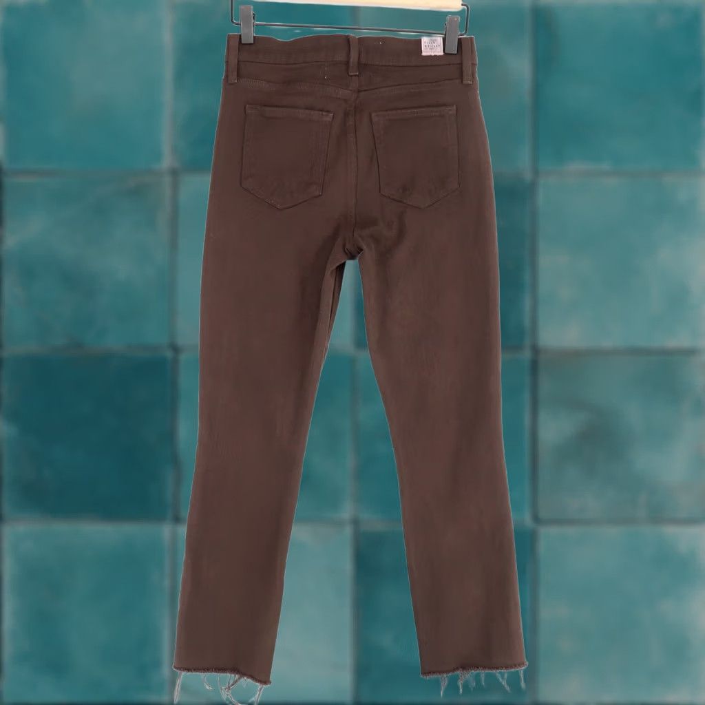 Frank & Eileen Frank & Eileen Cork Jeans Womens 26 Brown Fray Hem High Rise Cropped Straight Jeans Size 26" / US 2 / IT 38 - 1 Thumbnail