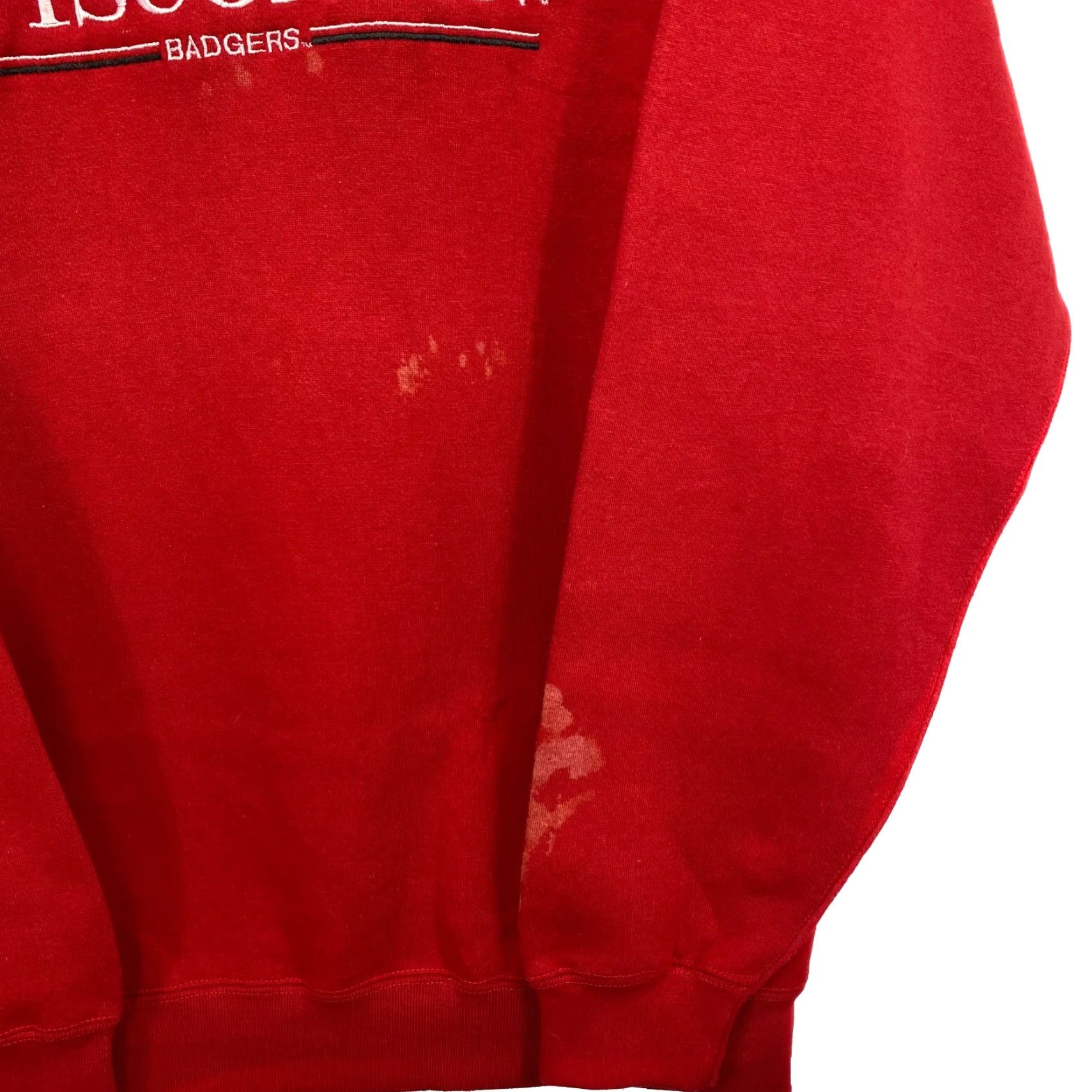 NCAA VINTAGE Wisconsin Badgers Rose Bowl Embroidered Sweatshirt L Red Mens Size US L / EU 52-54 / 3 - 4 Thumbnail