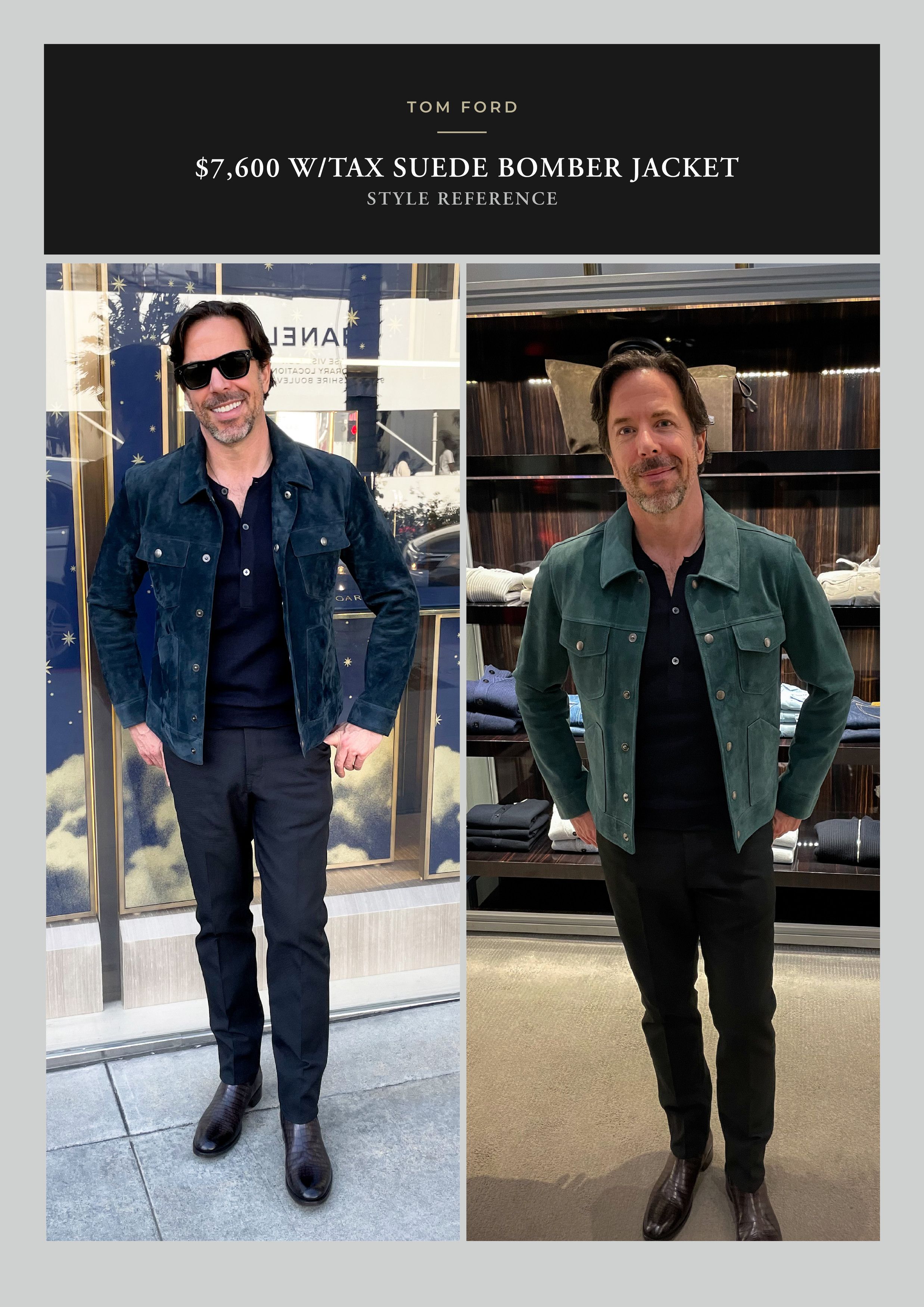 Tom Ford Coveted Rare $7,600 w/tax Cerulean Suede Bomber Jacket Size US XL / EU 56 / 4 - 11 Thumbnail