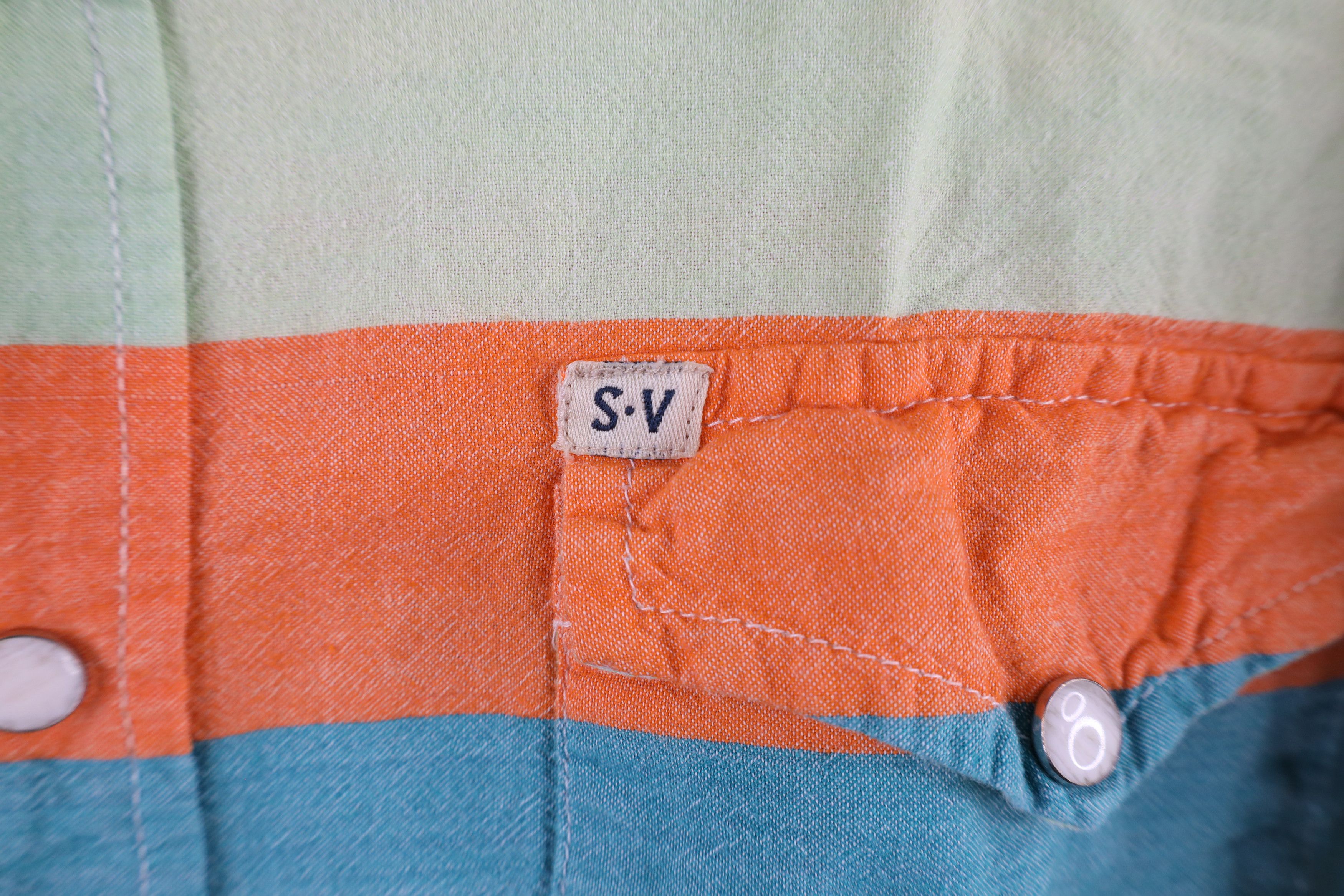 Salt Valley × Vintage Salt Valley Western Rainbow Striped Snap Button Shirt Cotton Size US M / EU 48-50 / 2 - 4 Thumbnail
