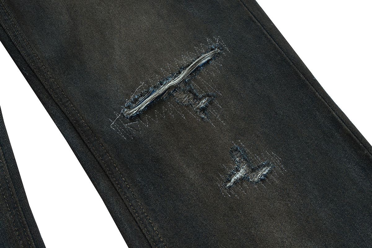 Japanese Brand × Jean Distressed Dirty Washed Blue Ripped Baggy Jeans Size US 31 - 6 Thumbnail
