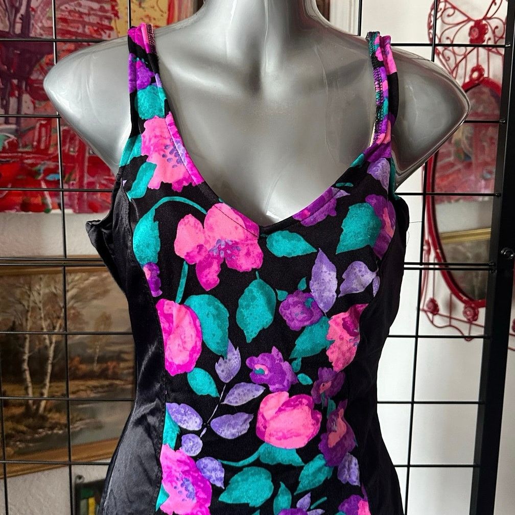 Other maxine of hollywood black purple floralone piece swimsuit Size L / US 10 / IT 46 - 2 Thumbnail