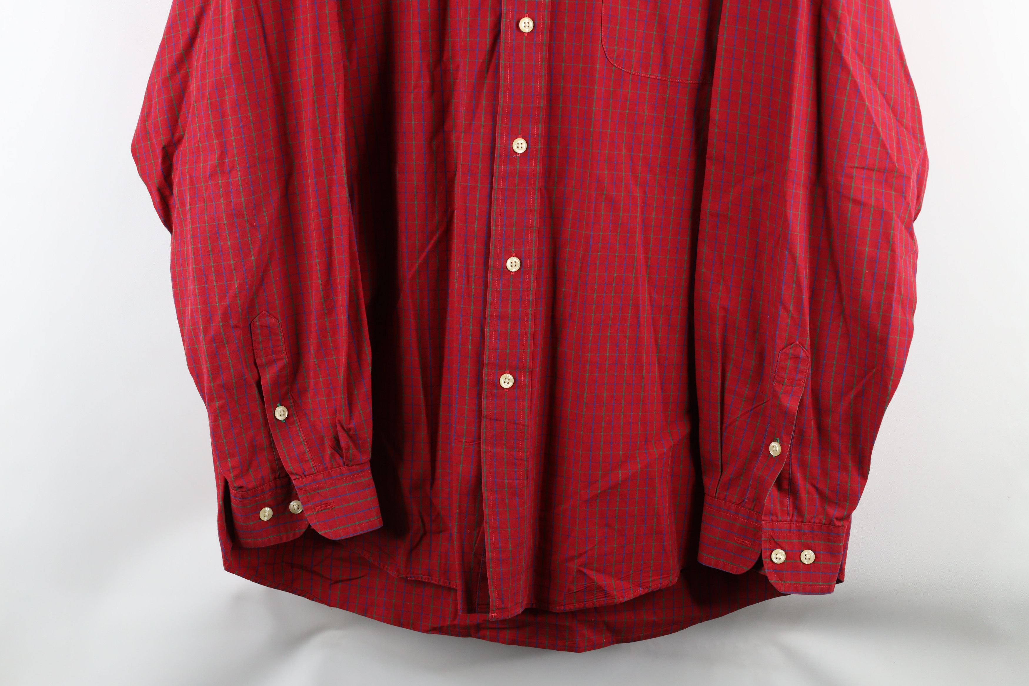 Tommy Hilfiger × Vintage Vintage 90s Tommy Hilfiger Collared Button Down Shirt Plaid Size US L / EU 52-54 / 3 - 3 Thumbnail