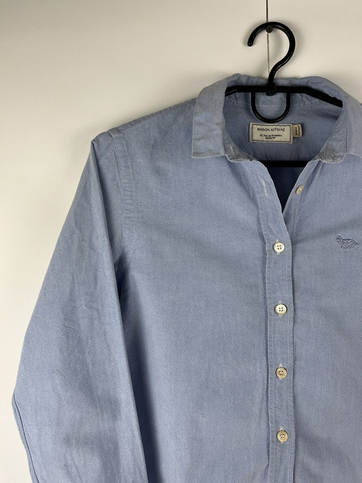 Maison Kitsune Maison Kitsune Luxury Classic Cotton Shirt Blouse Portugal Size XS / US 0-2 / IT 36-38 - 2 Thumbnail