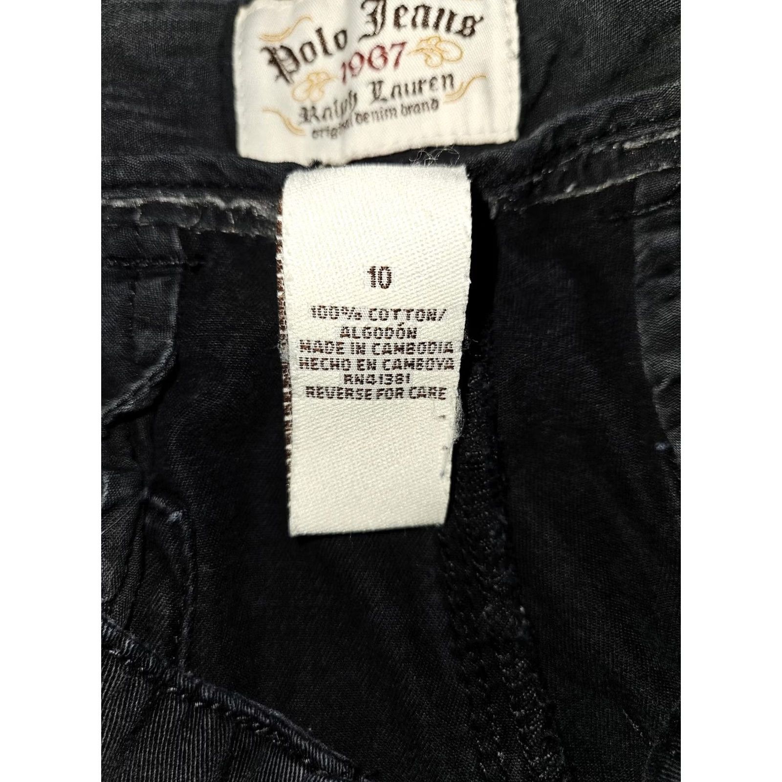 Polo Ralph Lauren Polo Ralph Lauren Cargo Pants Womens 10 Black Cropped Adjustable Utility Cargo Pants Womens 10 Black Cropped Adjustable Utility Size 32" / US 10 / IT 46 - 3 Thumbnail