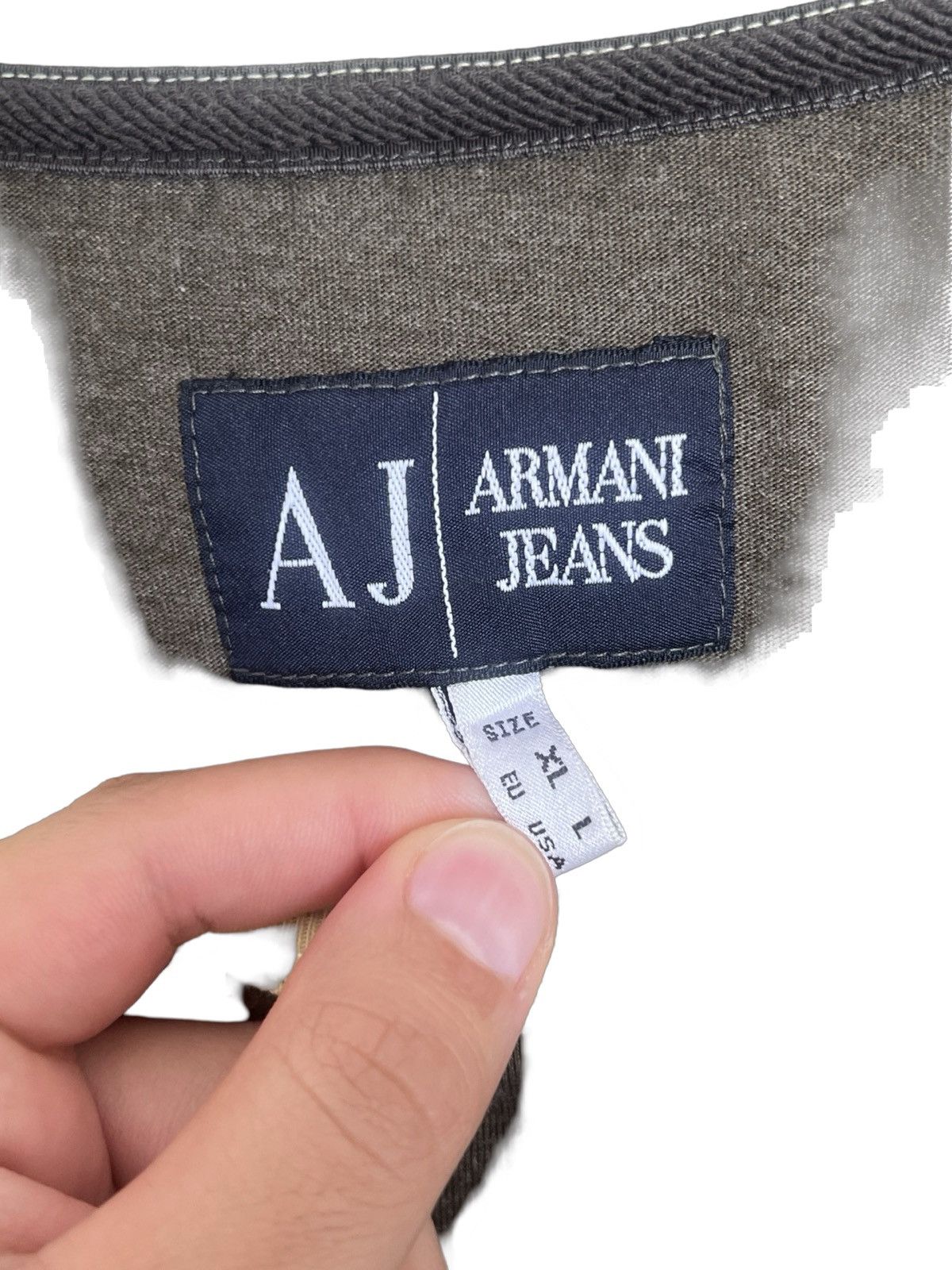 Armani Armani Jeans Olive T-Shirt Size US L / EU 52-54 / 3 - 5 Thumbnail