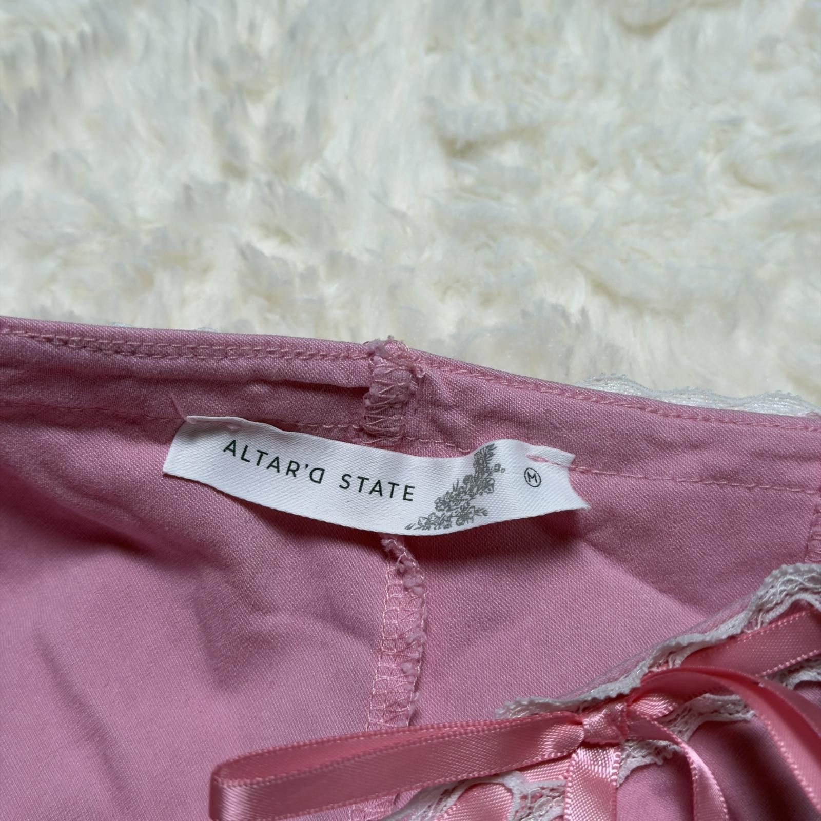 Other Altar'd State Pink Pleated Mini Skort Coquette Balletcore Size 32" / US 10 / IT 46 - 7 Thumbnail