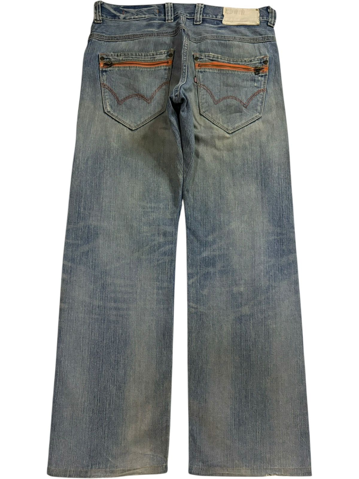 Edwin × Japanese Brand Exclusive Vintage Edwin XVS Mud Wash Distressed Baggy Jeans Size US 36 / EU 52 - 2 Thumbnail