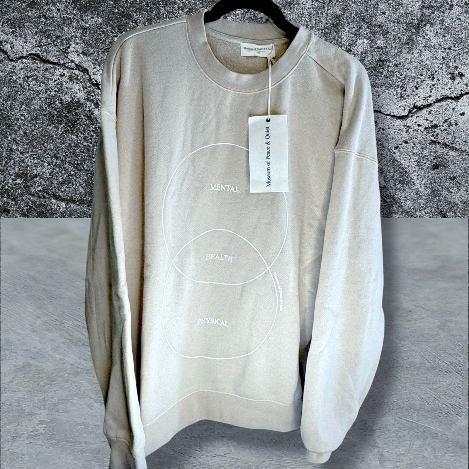 Museum of Peace & Quiet × Museum of Peace and Quiet •NWT• Museum of Peace & Quiet Health Taupe Crewneck • Large Size US L / EU 52-54 / 3 - 1 Thumbnail