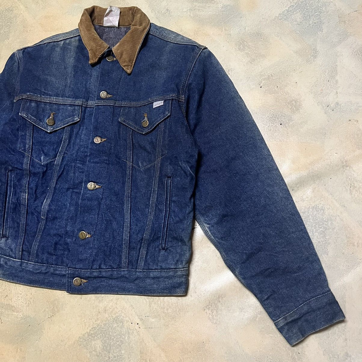 Carhartt Vintage Carhartt Work Wear Denim Jacket Size US S / EU 44-46 / 1 - 2 Thumbnail