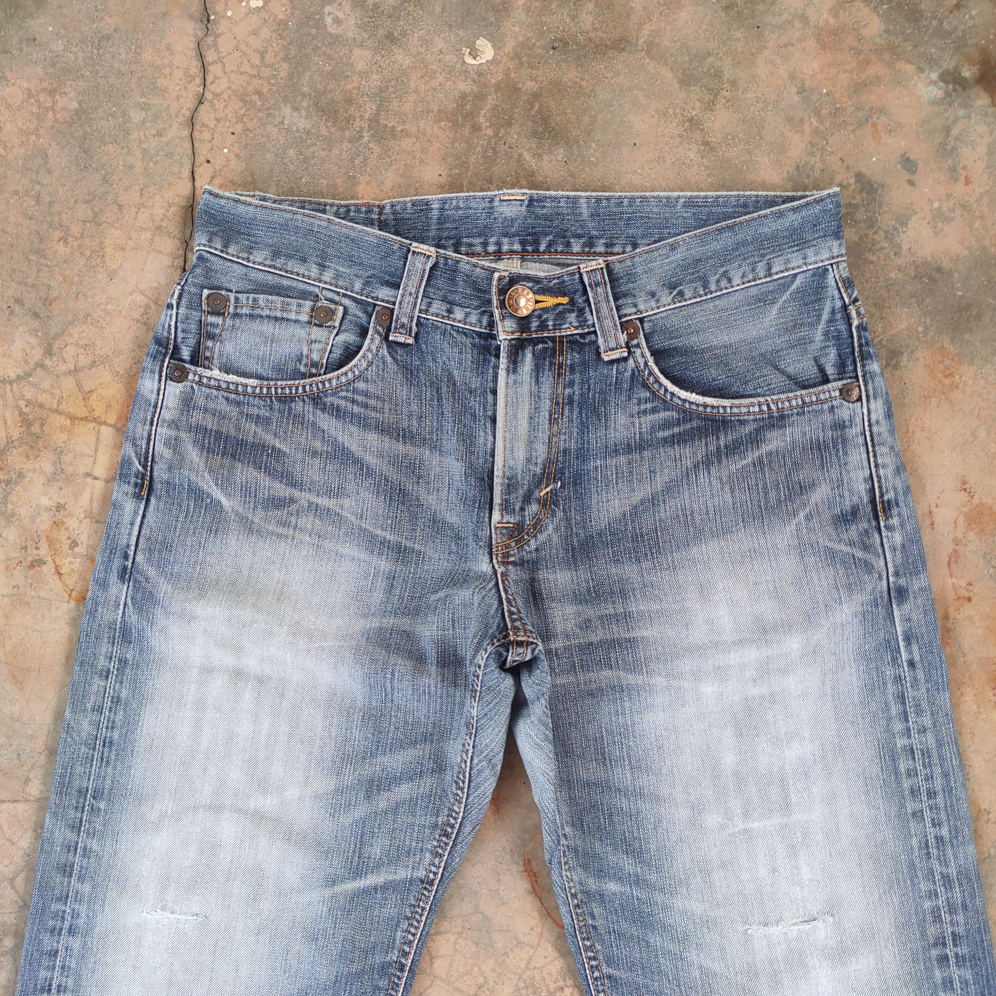 Edwin × Jean W33 VINTAGE EDWIN 504 FADED DISTRESSED JEAN PANTS Size US 33 - 3 Thumbnail