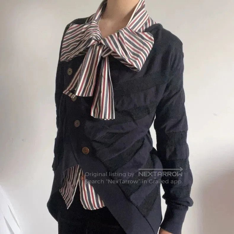 Vivienne Westwood Punk Stripe Knit Cardigan .
