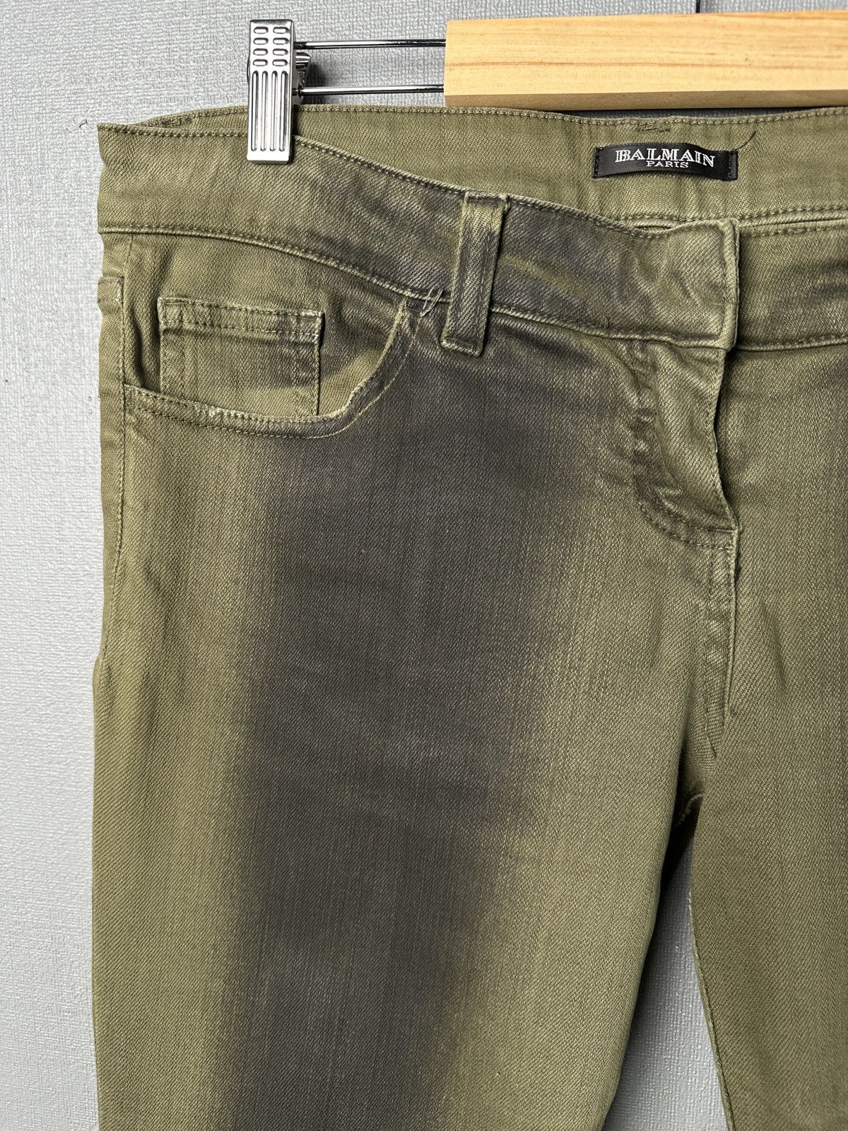Balmain BALMAIN Paris Ankle Zip Biker Jeans Oil Wash Pants size 44 Size 30" / US 8 / IT 44 - 9 Thumbnail