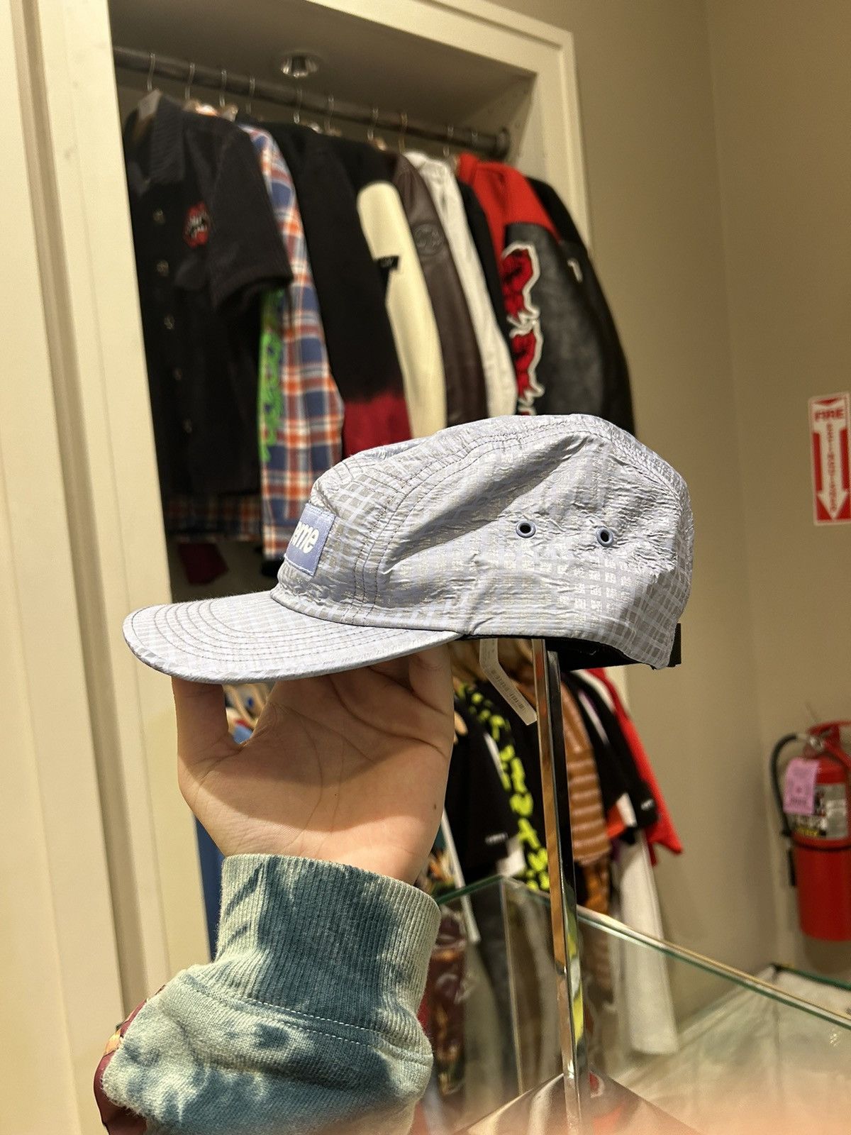 帽子 Supreme 17SS llic Check Camp Cap Supreme Metallic Check Camp Cap SS/17