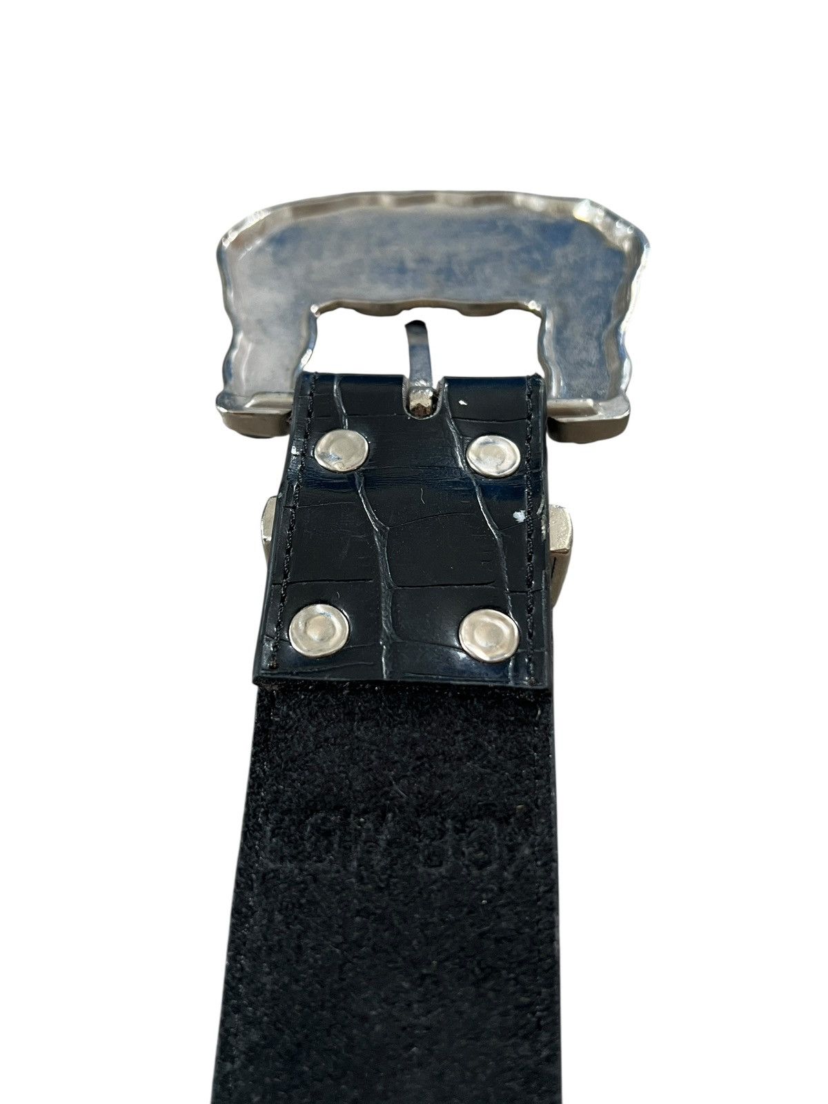 LOWBOX Lowbox 🇯🇵 Crocodile Pattern Leather Belt Size 34 - 8 Thumbnail