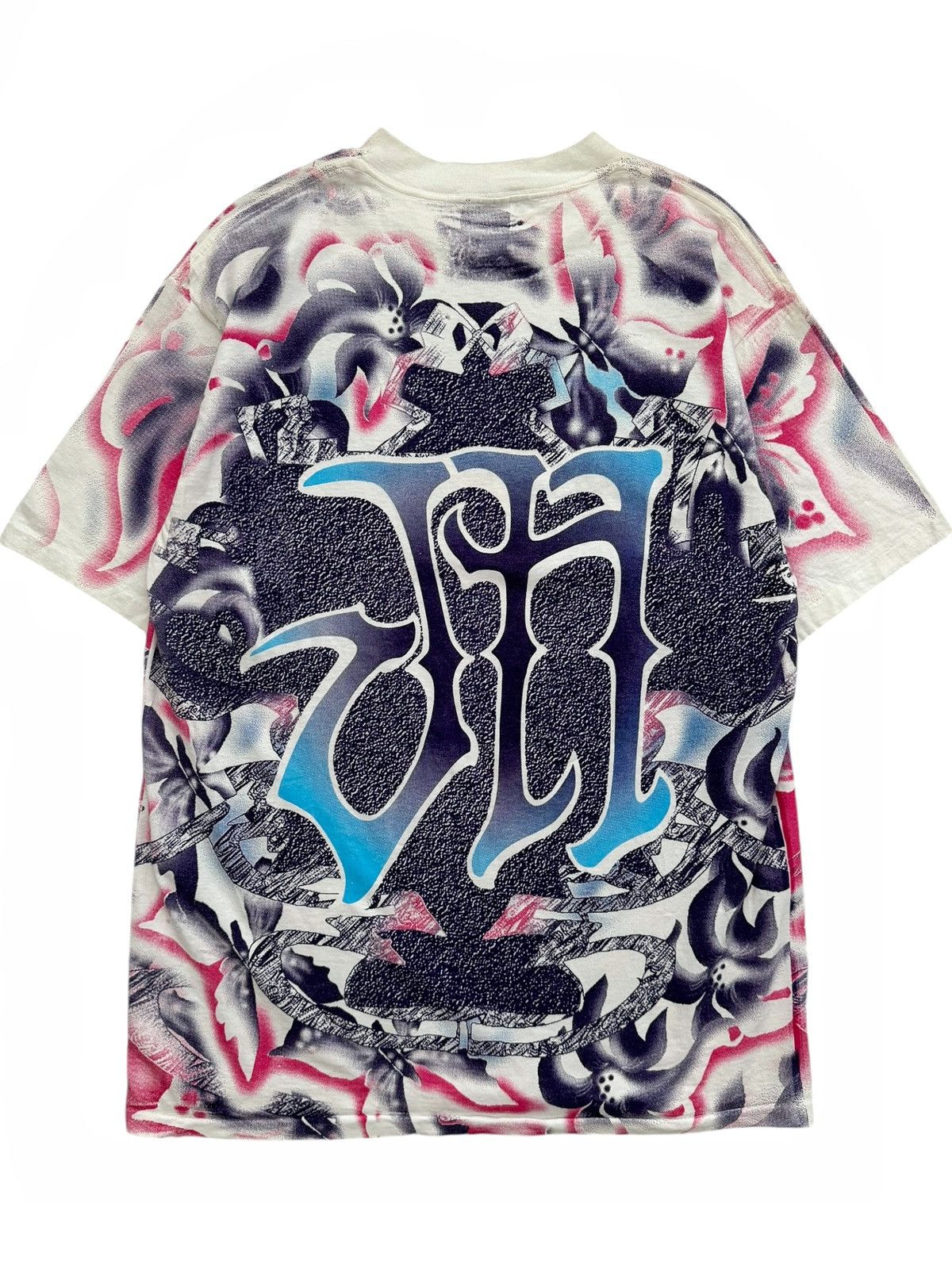 Vintage 1980’s Jimi Hendrix Allover Tiedye Print Shirt Size US L / EU 52-54 / 3 - 5 Thumbnail