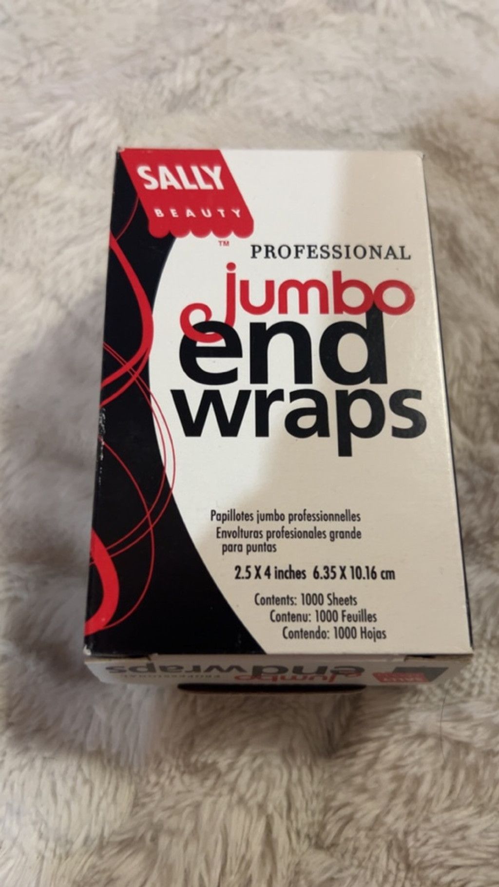 Other Sally Beauty Professional Jumbo End Wraps One Size White Red Size ONE SIZE - 1 Thumbnail