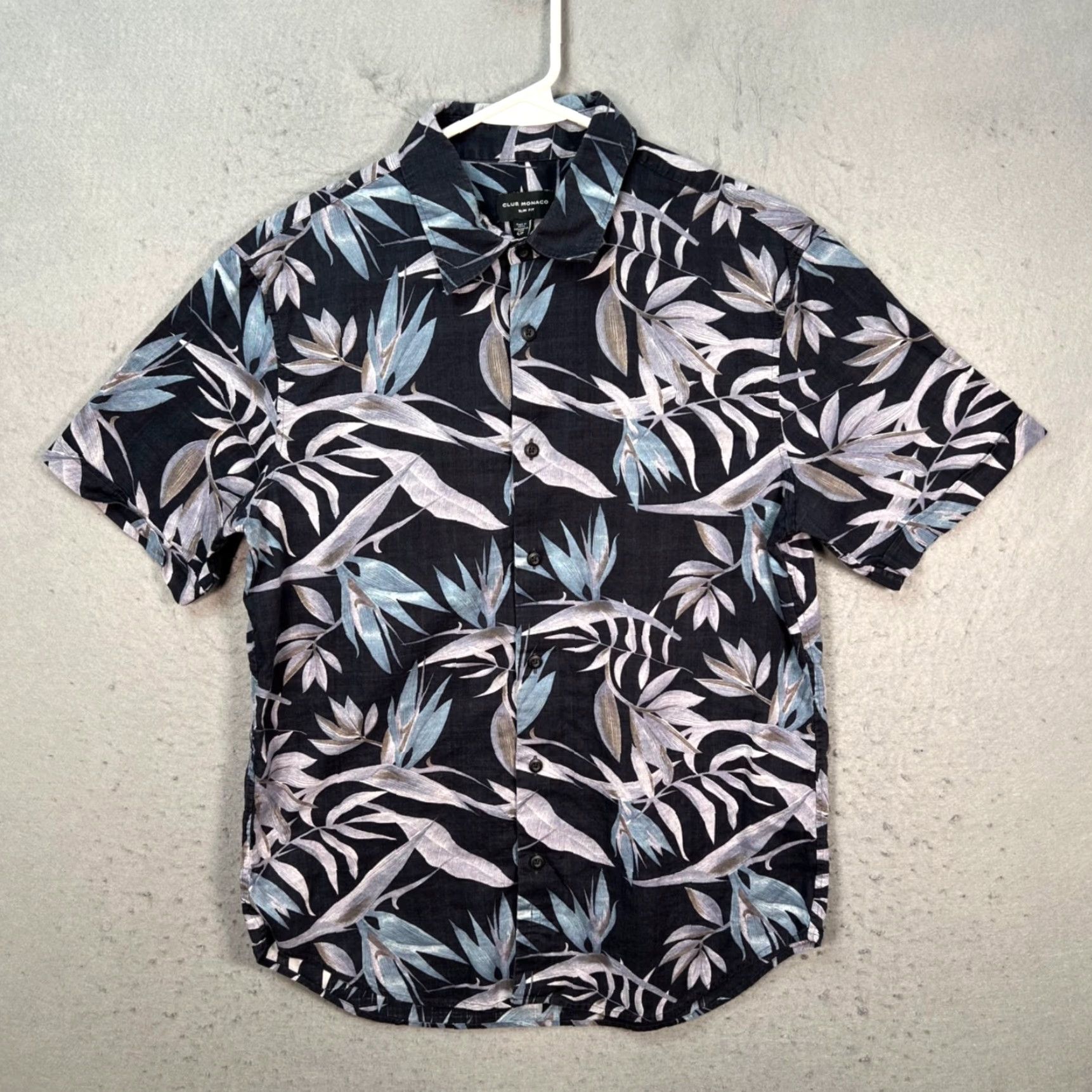 Club Monaco Club Monaco Mens Small Slim Fit Floral Short Sleeve Button-Up Shirt Size US S / EU 44-46 / 1 - 2 Thumbnail