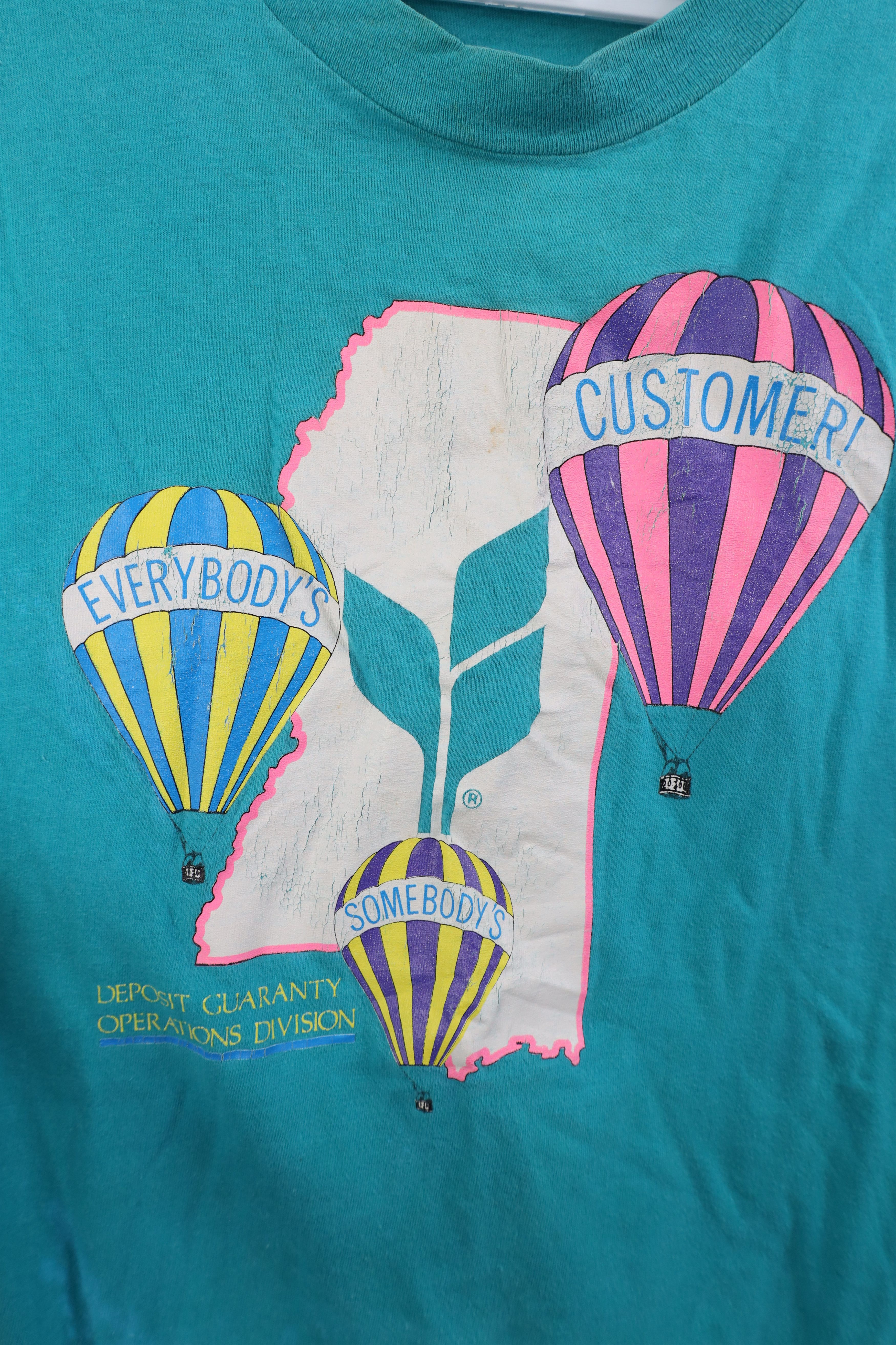 Vintage Vintage 80s 90s Streetwear Hot Air Balloon T-Shirt USA Size US L / EU 52-54 / 3 - 4 Thumbnail