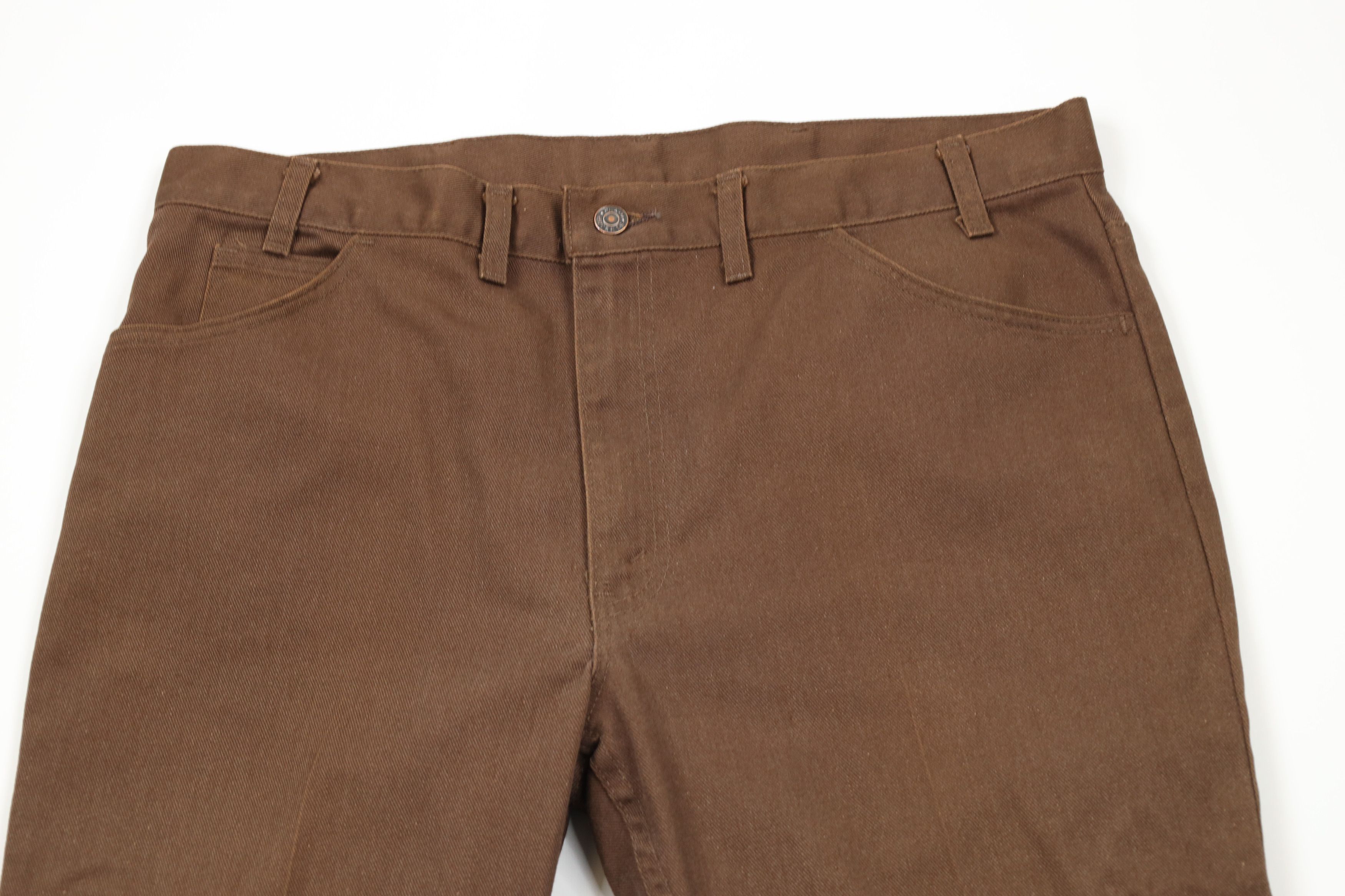 Vintage Vintage 70s Streetwear Wide Leg Bell Bottoms Jeans Brown USA Size US 36 / EU 52 - 2 Thumbnail