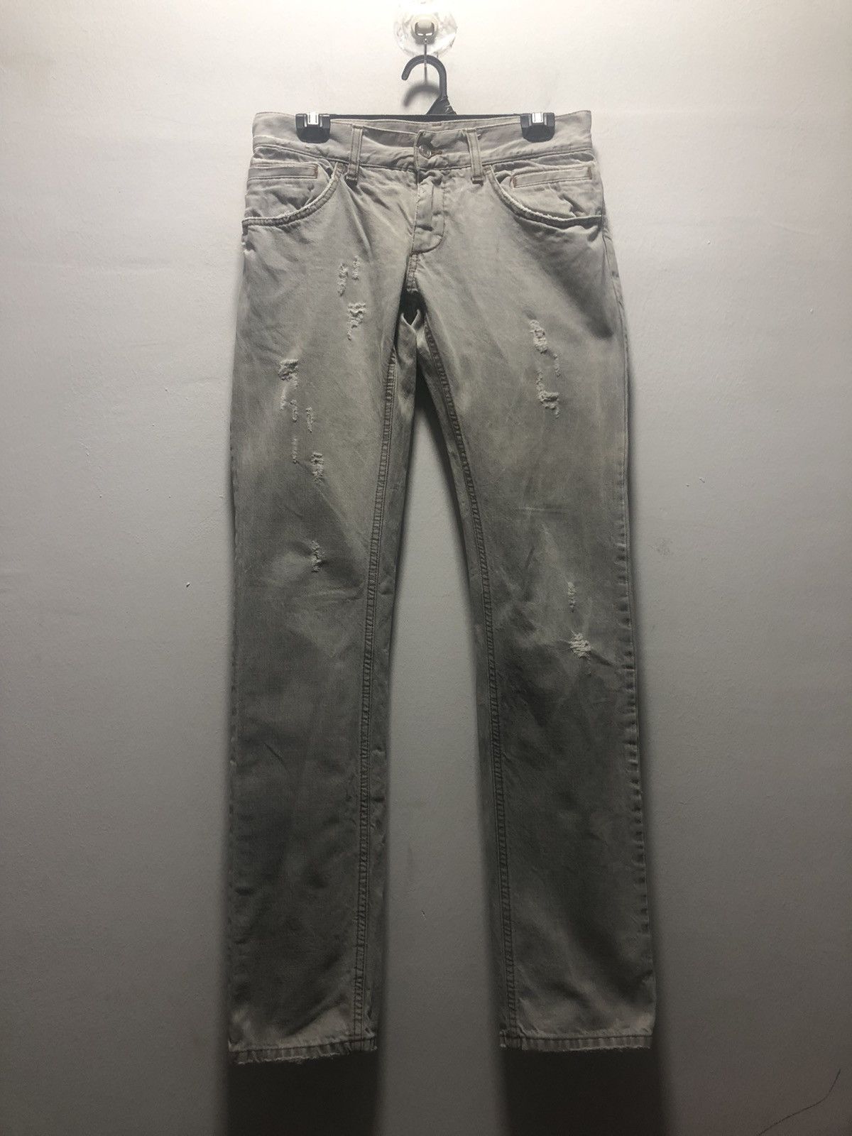 Dolce & Gabbana Vintage DOLCE & GABBANA Denim Pants Distressed Metal Logo Size US 31 - 1 Thumbnail