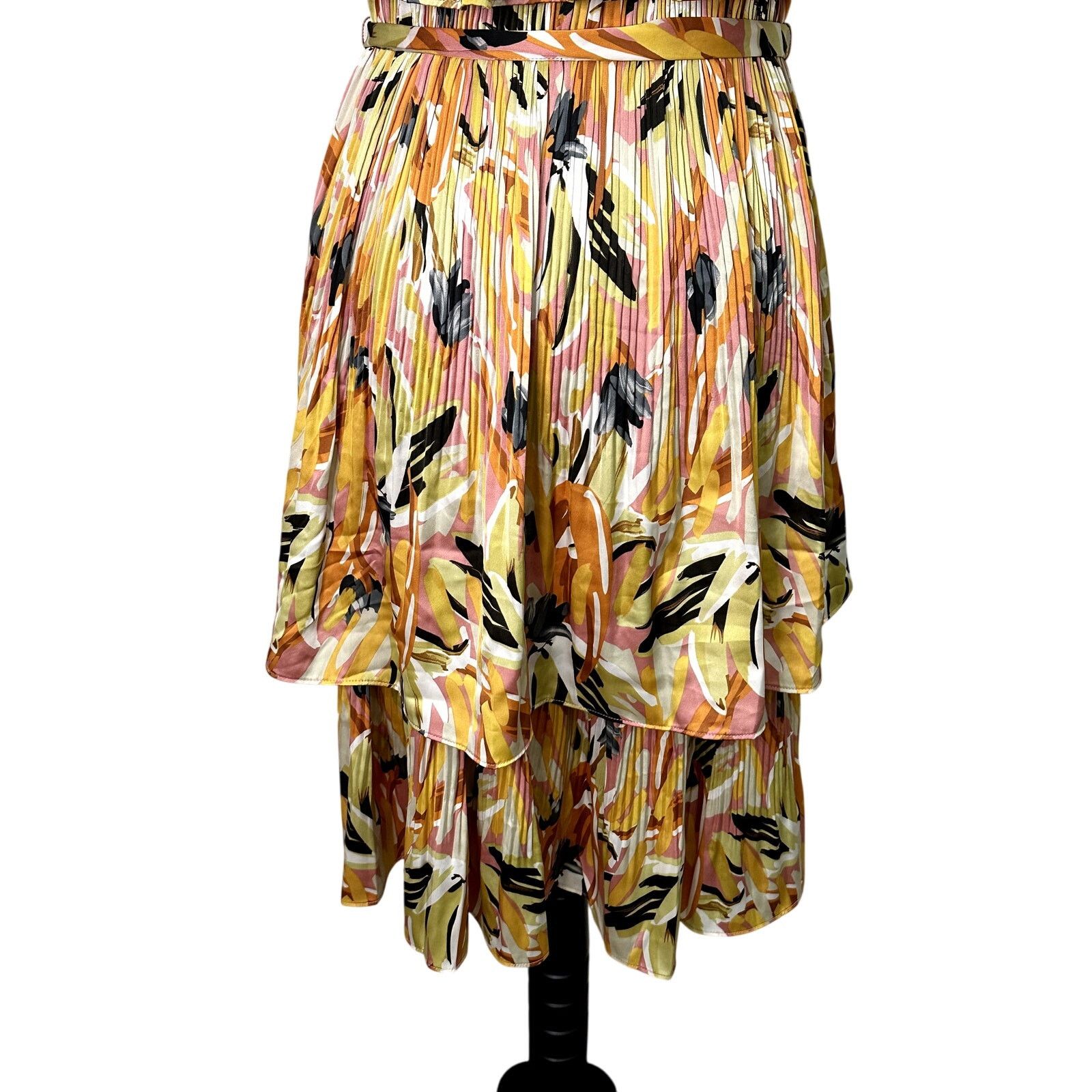 Other Mila Mae Mini Dress Satin Tiered Sleeveless Multicolor S Size S / US 4 / IT 40 - 7 Thumbnail