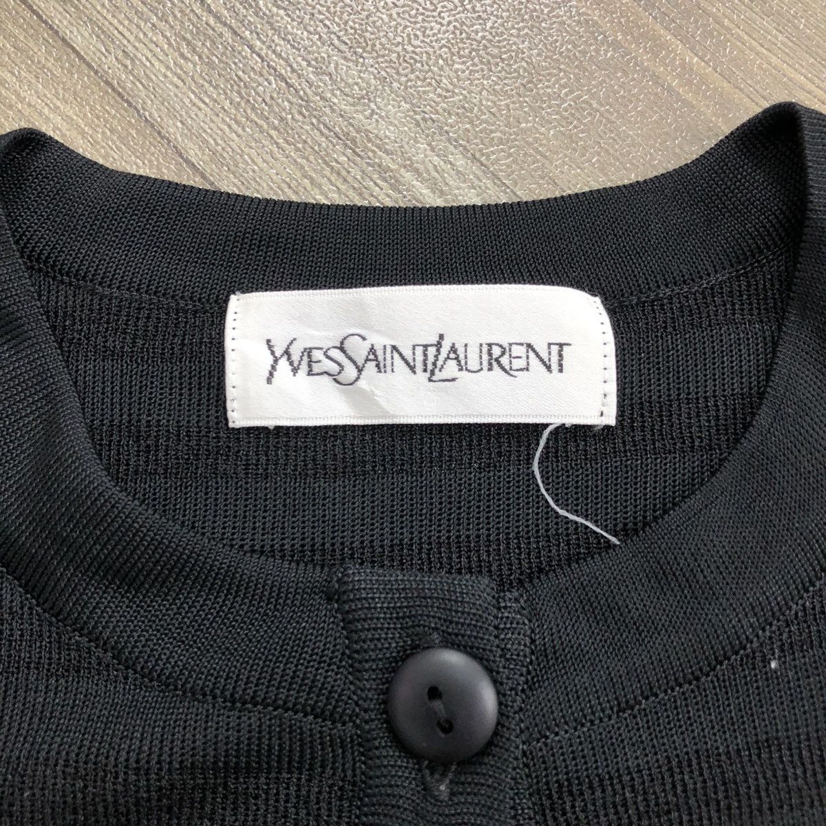 Vintage × Yves Saint Laurent Luxury Yves Saint Laurent YSL Stretch Striped Button Up Tee Size XS / US 0-2 / IT 36-38 - 6 Thumbnail