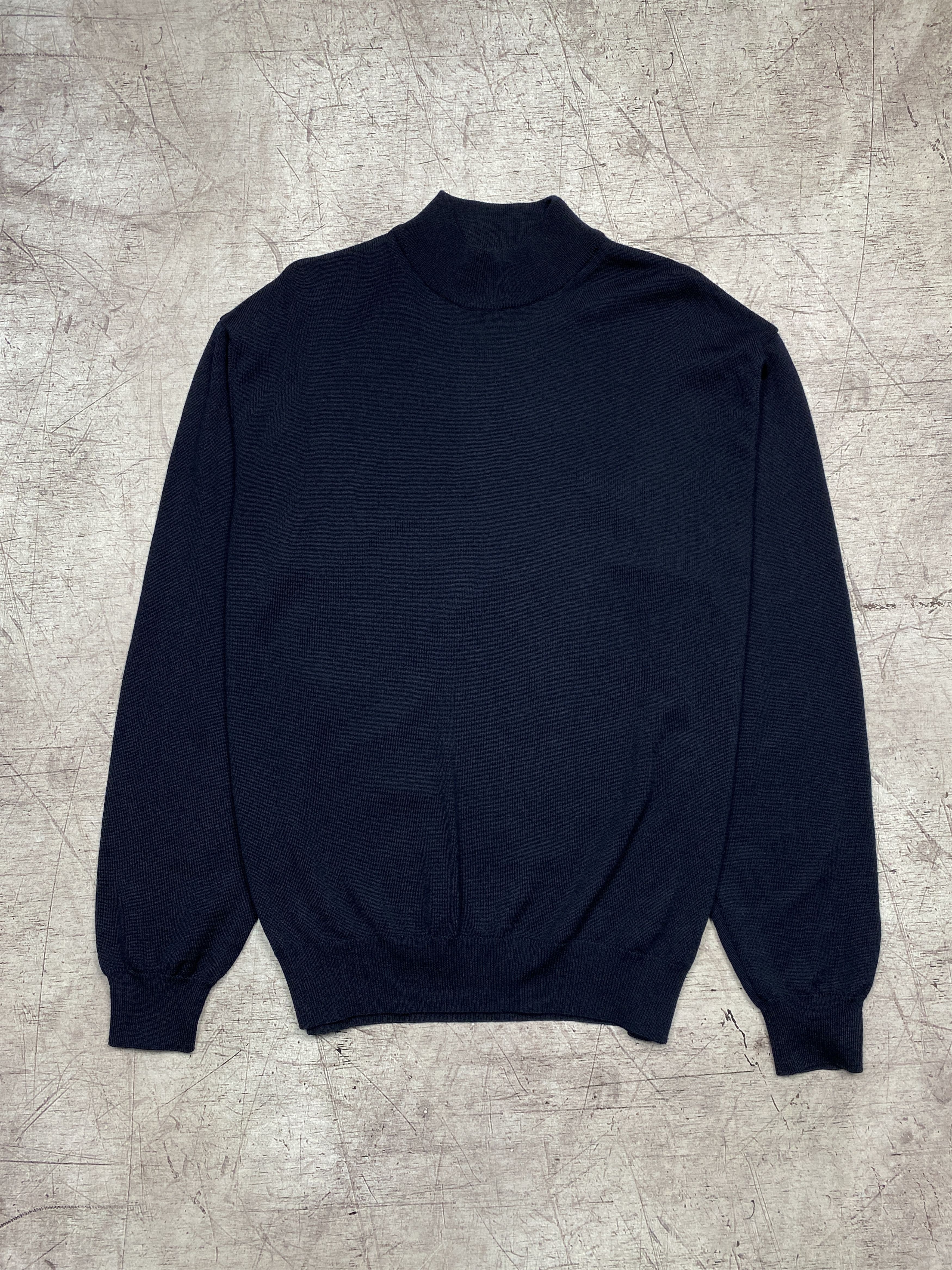 Hugo Boss × Vintage Hugo Boss Vintage Mens Merino Wool Mock Neck Sweater Size US L / EU 52-54 / 3 - 1 Thumbnail