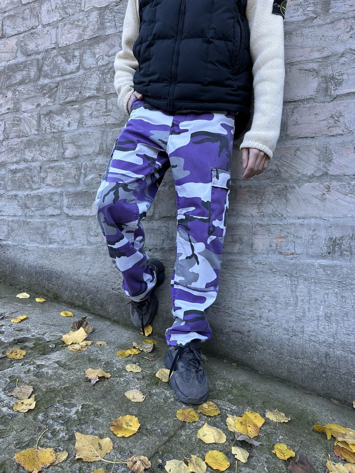 Rothco × Vintage Vintage Y2K Mil-Tec Purple Camo Travis Style Cargo Pants Size US 30 / EU 46 - 1 Thumbnail