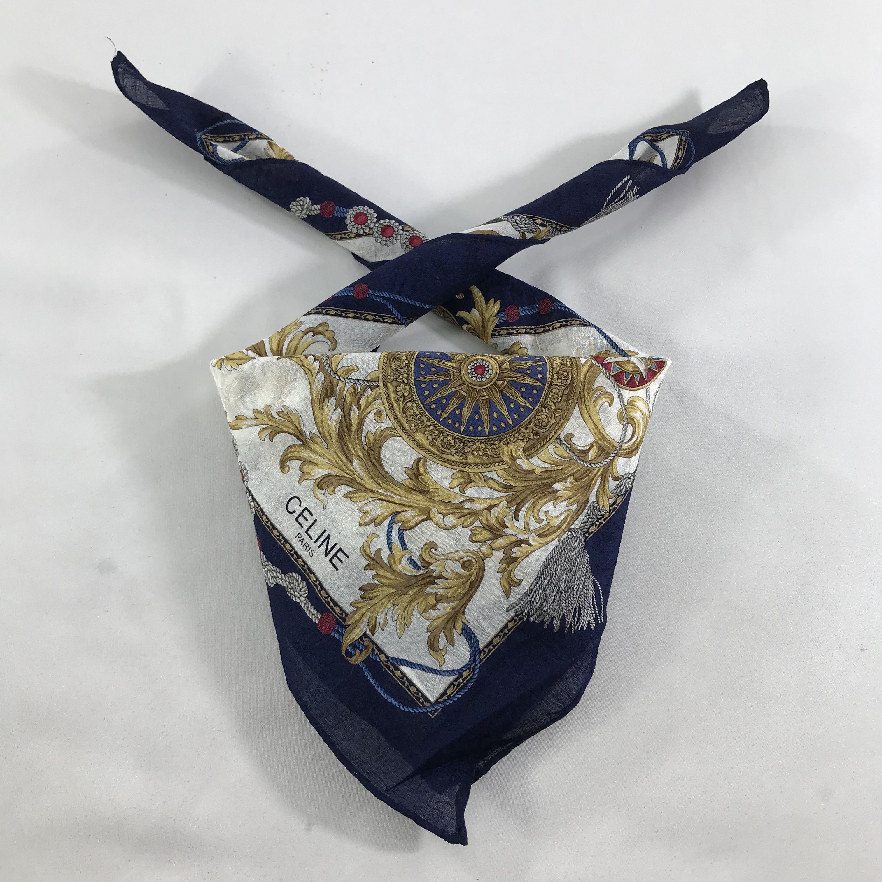 Celine × Vintage Celine Bandana / Handkerchief / Neckerchief - S1460 Size ONE SIZE - 3 Thumbnail
