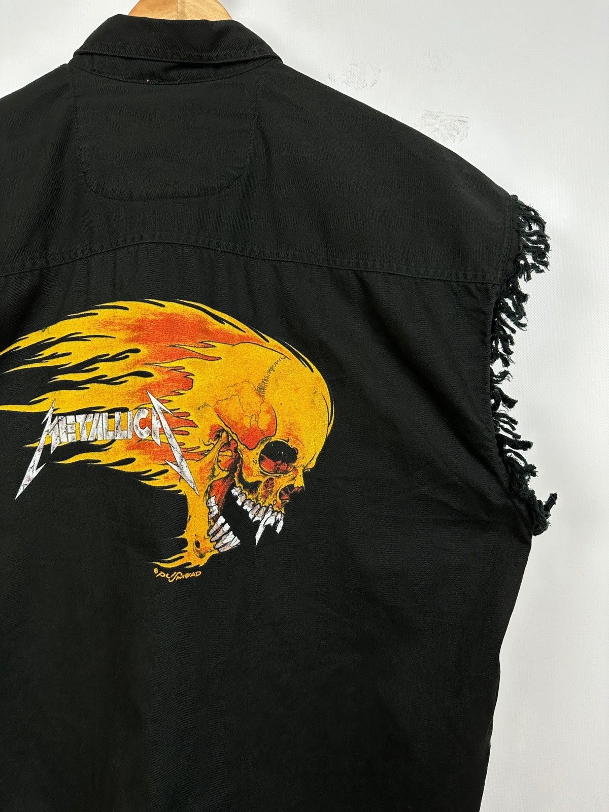 Band Tees Vintage Metallica Pushead Button Up Short Sleeve Shirt Size US XXL / EU 58 / 5 - 12 Thumbnail