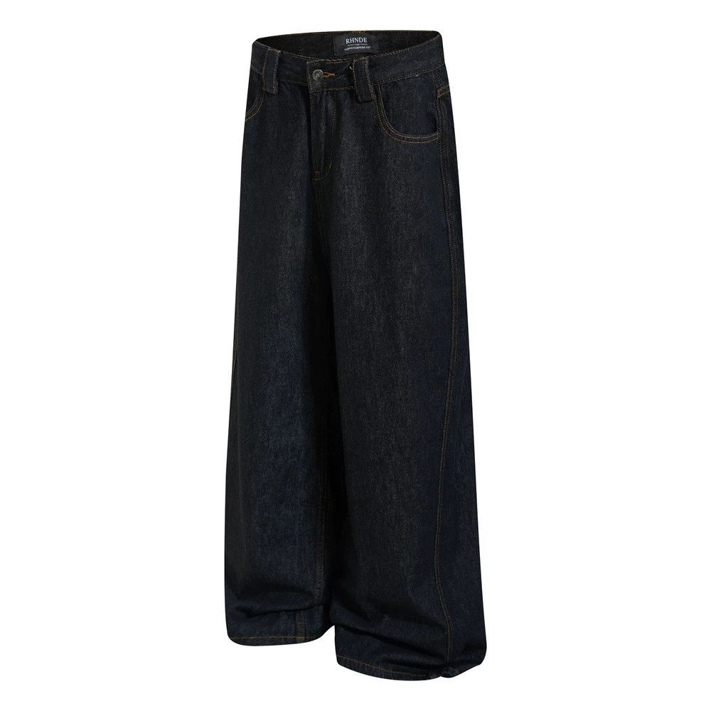 Vintage Men's American retro simple casual loose wide-leg jeans Size US 32 / EU 48 - 2 Thumbnail