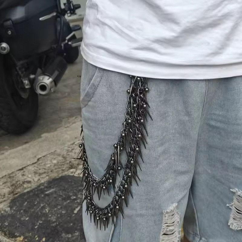Other Exaggerate Heavy Punk Double-layer Rivet Pant Chain Size ONE SIZE - 2 Thumbnail