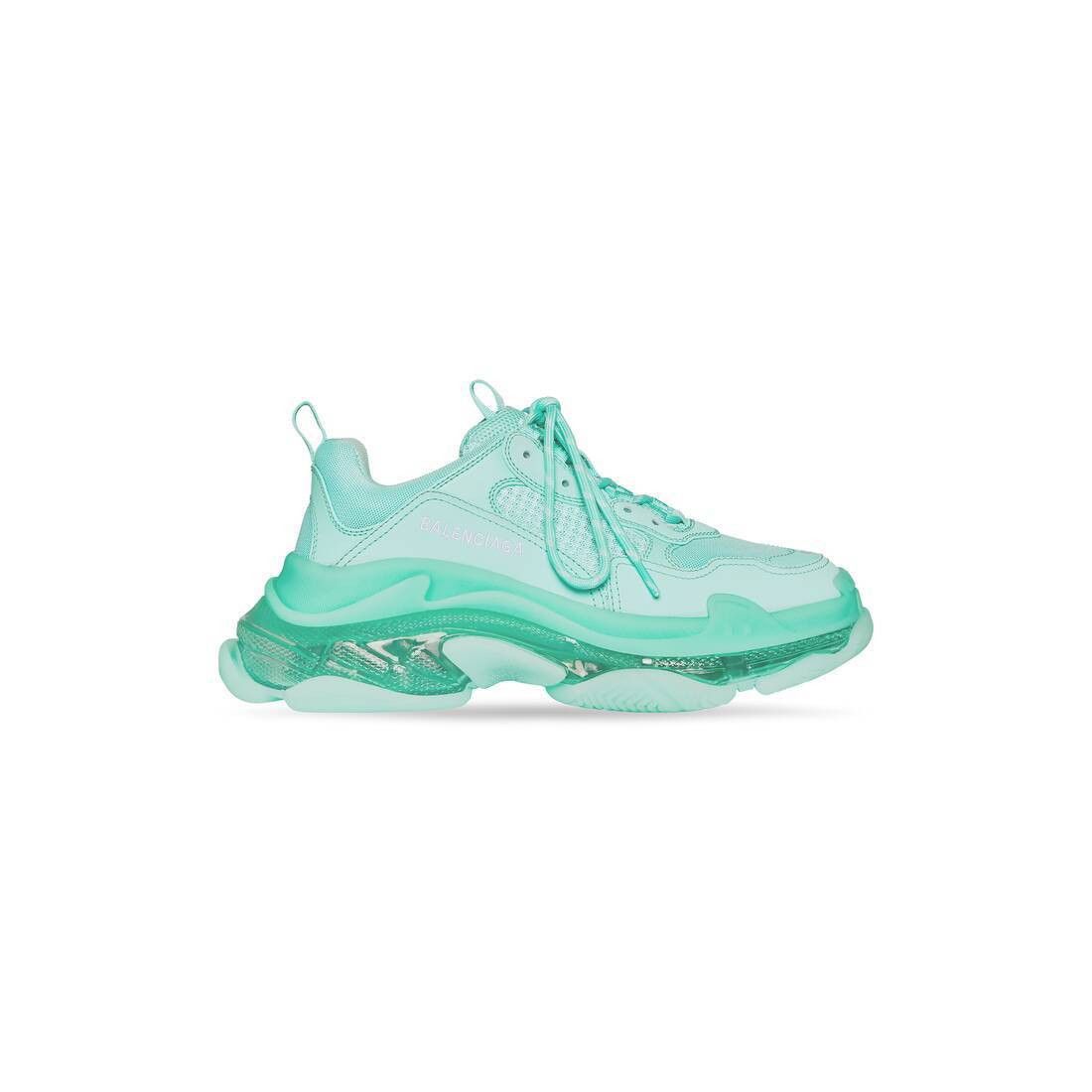 o1la1rc1a1123 Triple S Clear Sole Sneakers in Mint