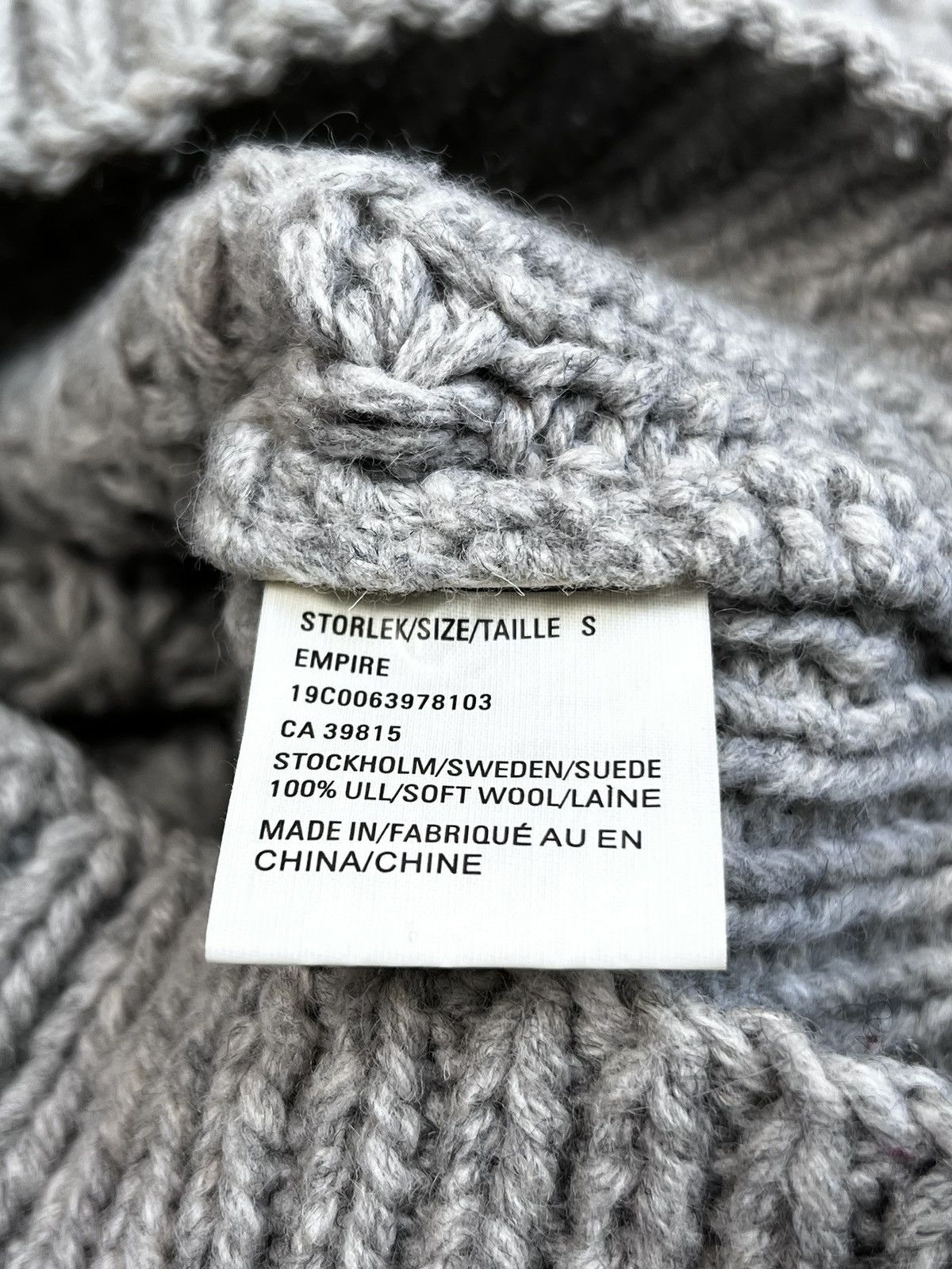 Acne Studios Acne Jeans Grey Wool Heavy Sweater size S Size S / US 4 / IT 40 - 9 Thumbnail