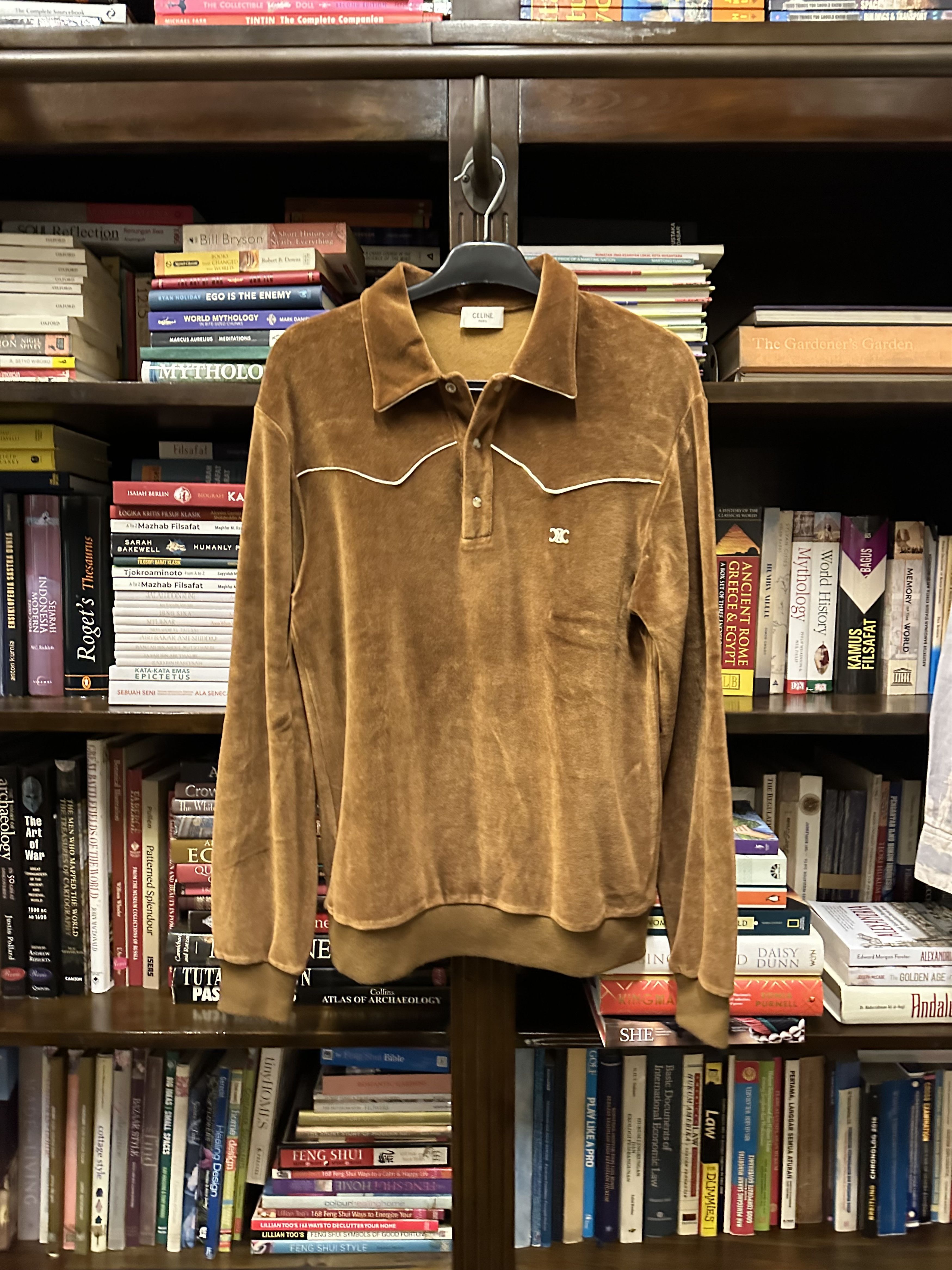 Celine Celine Velour Polo Size US S / EU 44-46 / 1 - 1 Thumbnail