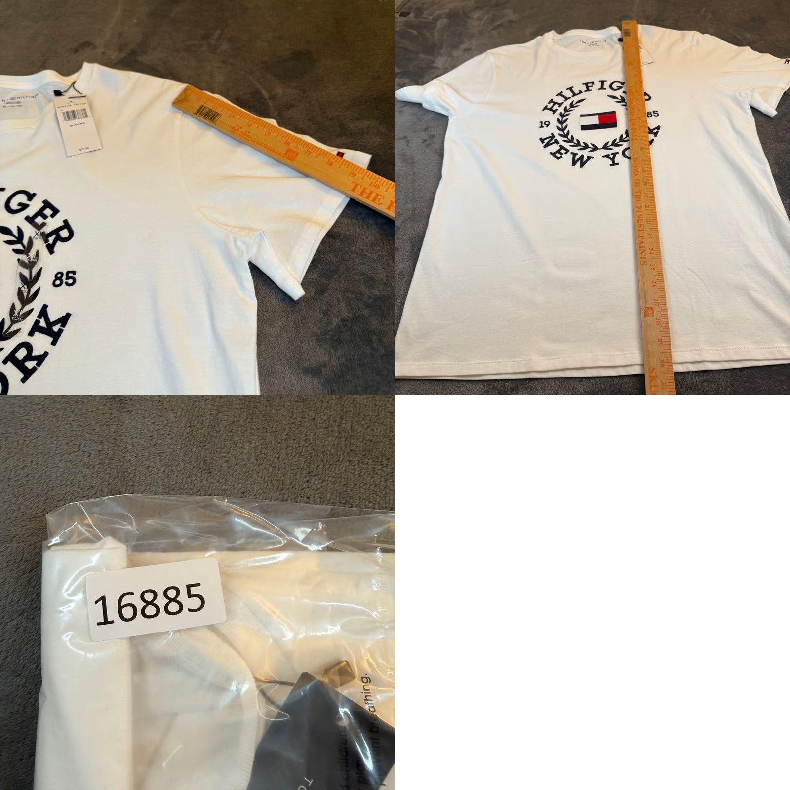 Tommy Hilfiger Tommy Hilfiger White New York Graphic Tee Mens XL T-Shirt Short Sleeve Crew Neck Logo Graphic Print Shirt Size US XL / EU 56 / 4 - 8 Thumbnail