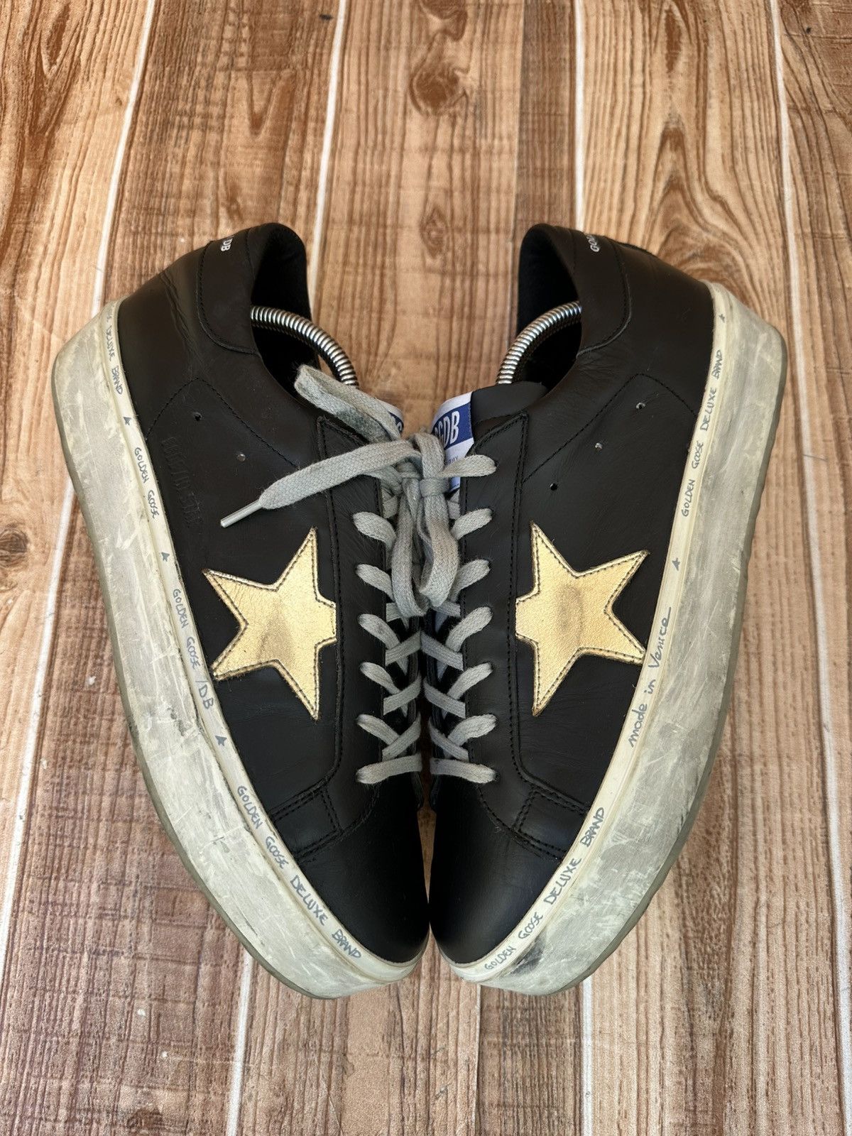 Golden Goose Golden Goose GGDB High Star Black Silver Low Top Sneakers Size US 9 / EU 42 - 8 Thumbnail