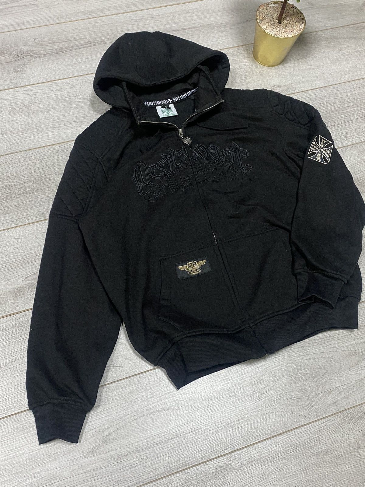 West Coast Choppers West Coast Choppers heavy vintage zip biker hoodie cross Size US XL / EU 56 / 4 - 7 Thumbnail