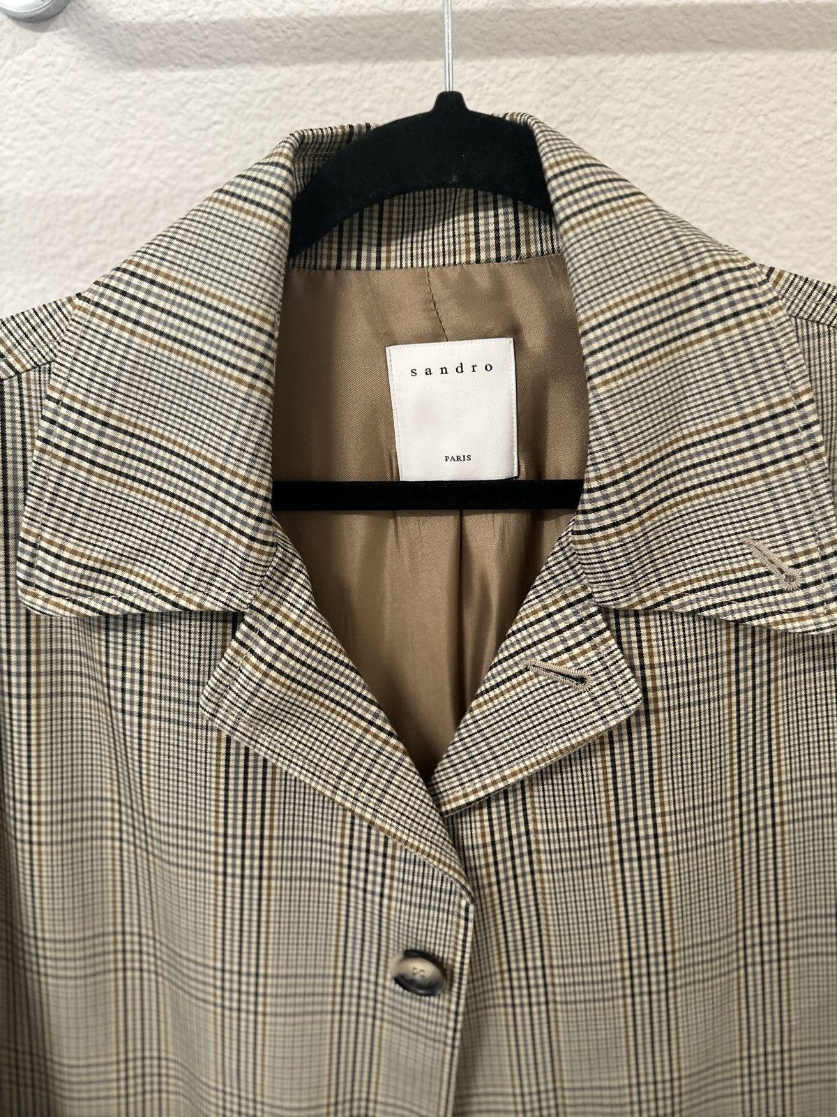 Sandro Sandro Men’s Single-Breasted Concealed Coat Size US XL / EU 56 / 4 - 2 Thumbnail