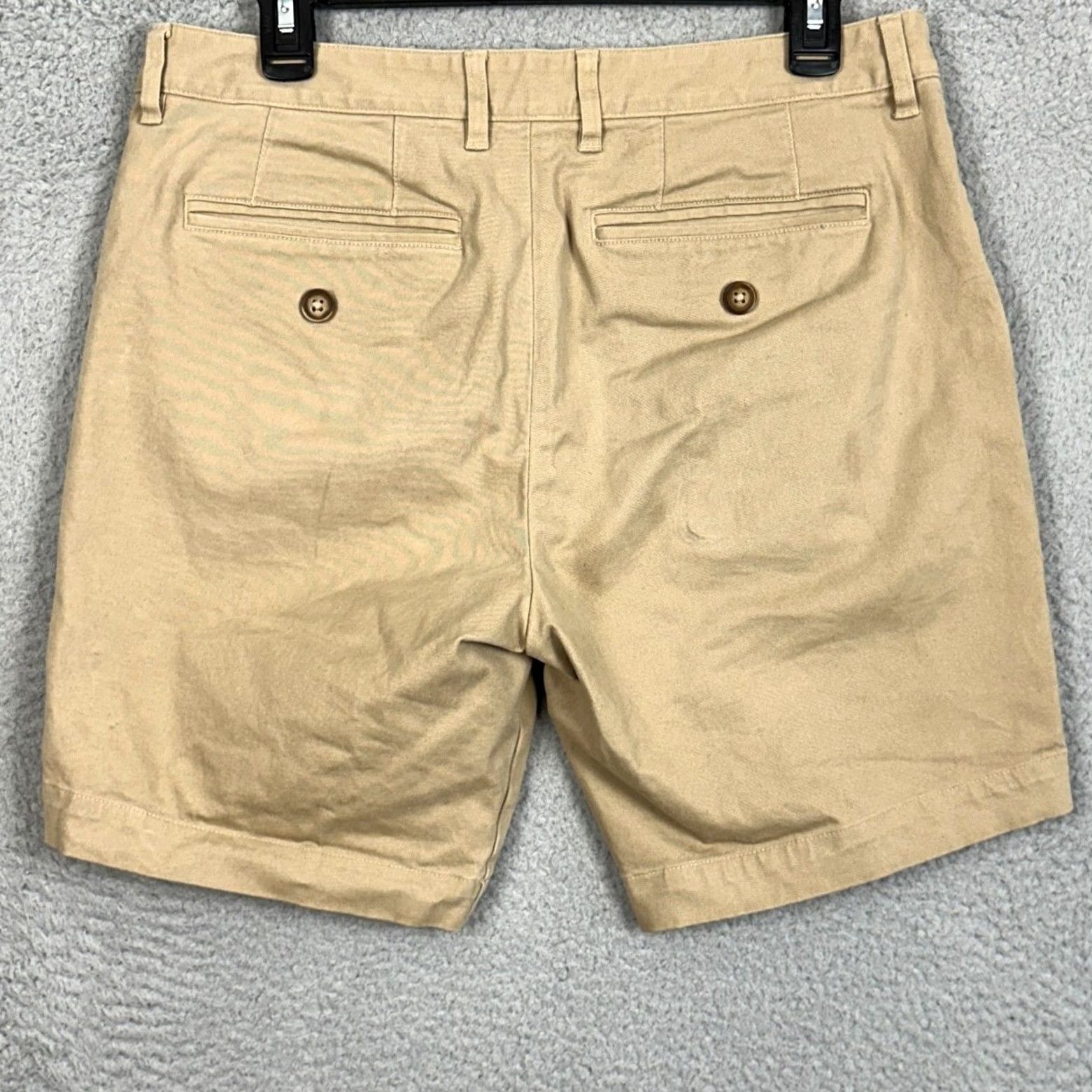 Mott & Bow Mott & Bow Chino Shorts Mens 30 Flat Front 8in Inseam Tan Khaki Pockets Zip Fly Size US 30 / EU 46 - 2 Thumbnail