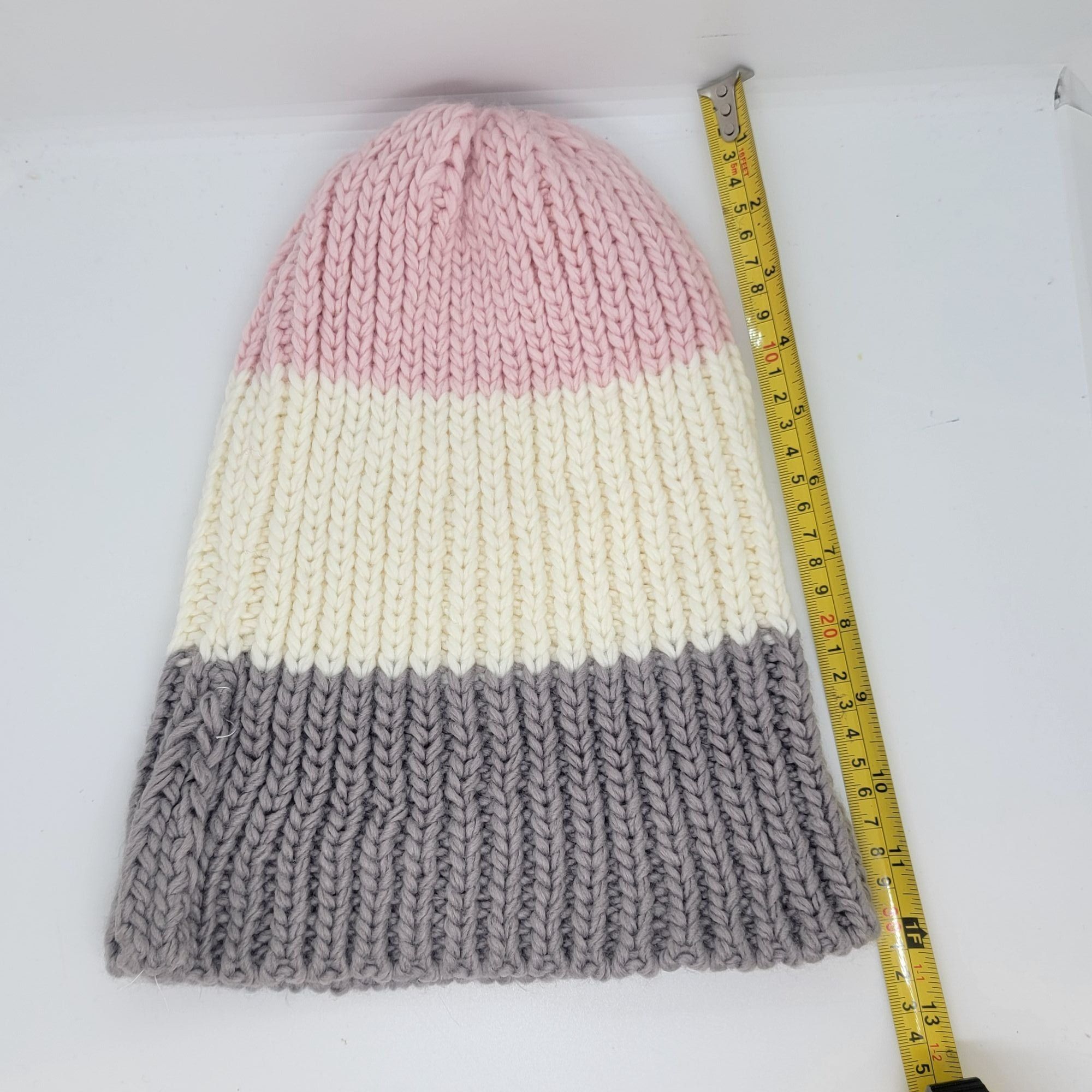 Other ⭐Tasha One Size Women's Tricolor striped Knit Rib Cuff Beani Size ONE SIZE - 5 Thumbnail