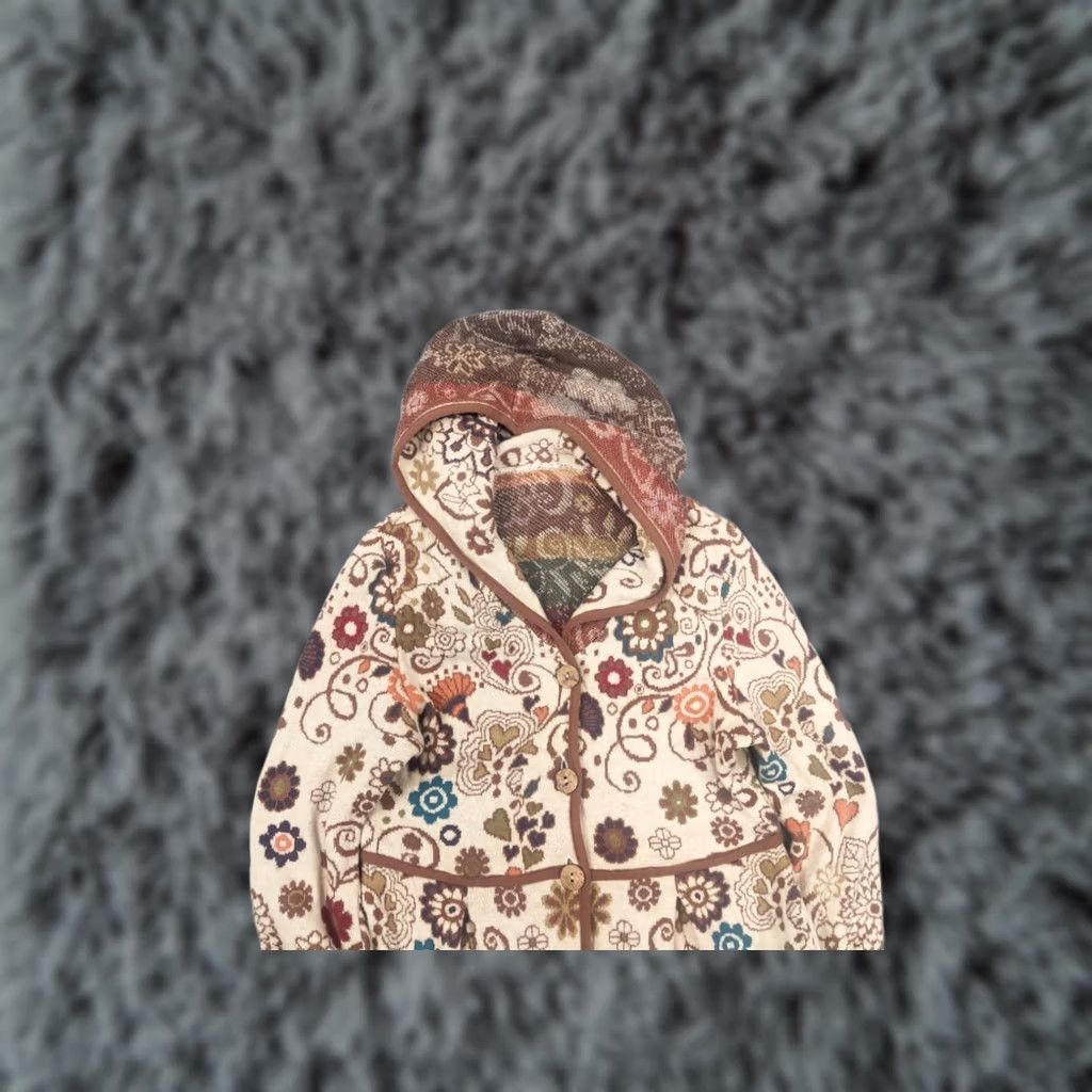 Vintage VINTAGE IVKO Embroidered Wool Cardigan Womens Floral Boho Knit Button Sweater Hoodie Size M / US 6-8 / IT 42-44 - 1 Thumbnail