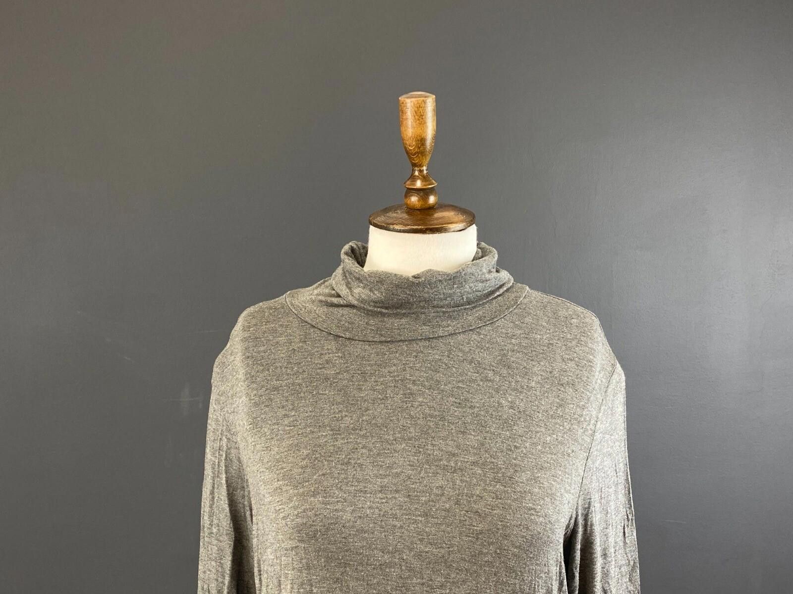 Designer Gudrun Sjoden Gray Turtle Neck Long Sleeve Top Shirt Size L Size L / US 10 / IT 46 - 2 Thumbnail