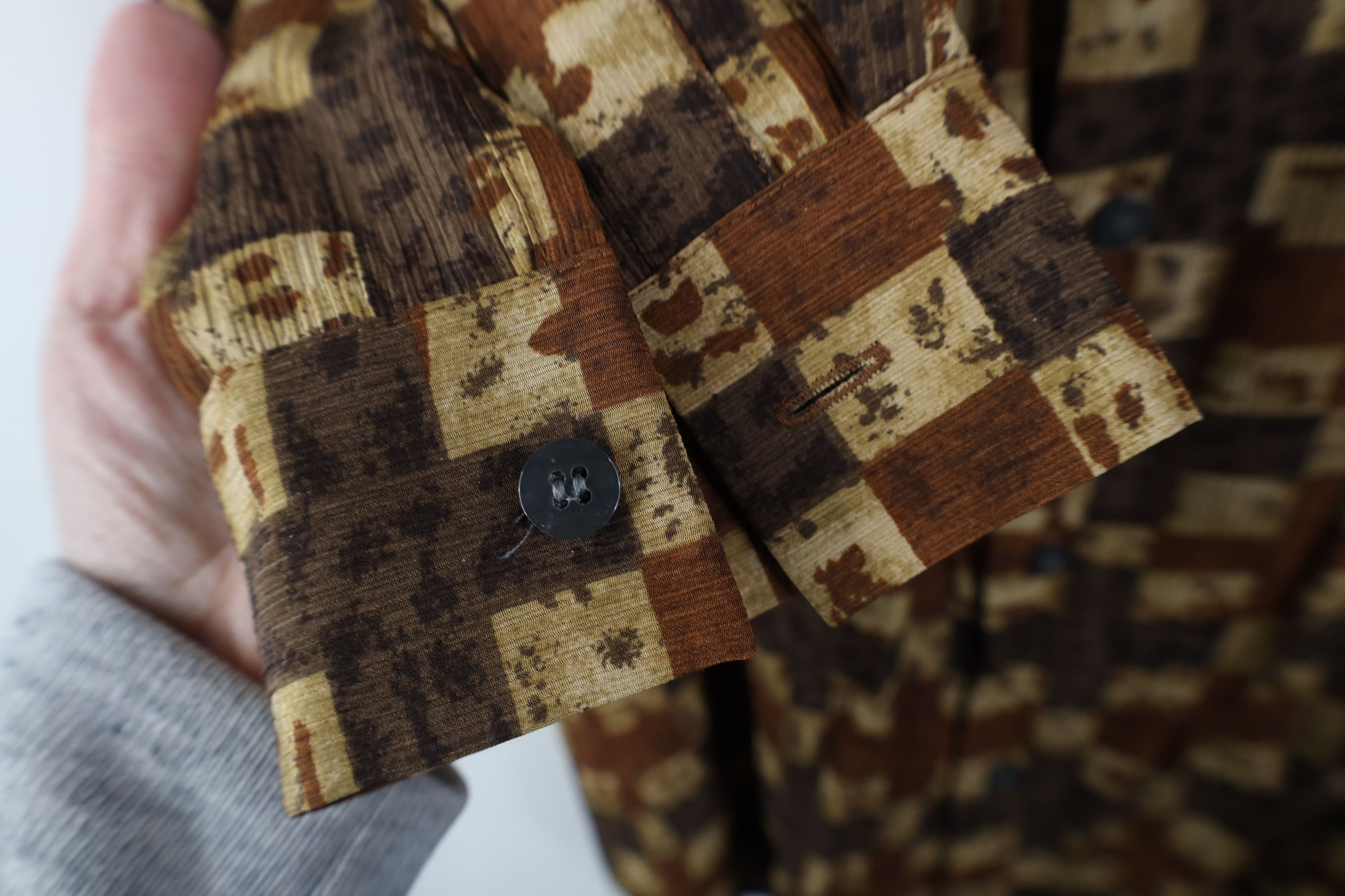 Vintage Vintage 90s Streetwear Checkered Band Collar Button Shirt Size US L / EU 52-54 / 3 - 6 Thumbnail