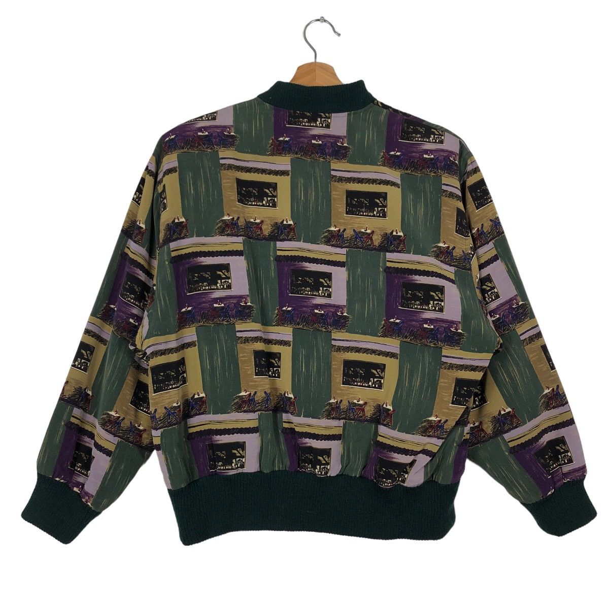 Japanese Brand 🔥90’s Vintage Bomber Jacket Colour Block Design Madam Chic Size M / US 6-8 / IT 42-44 - 7 Thumbnail