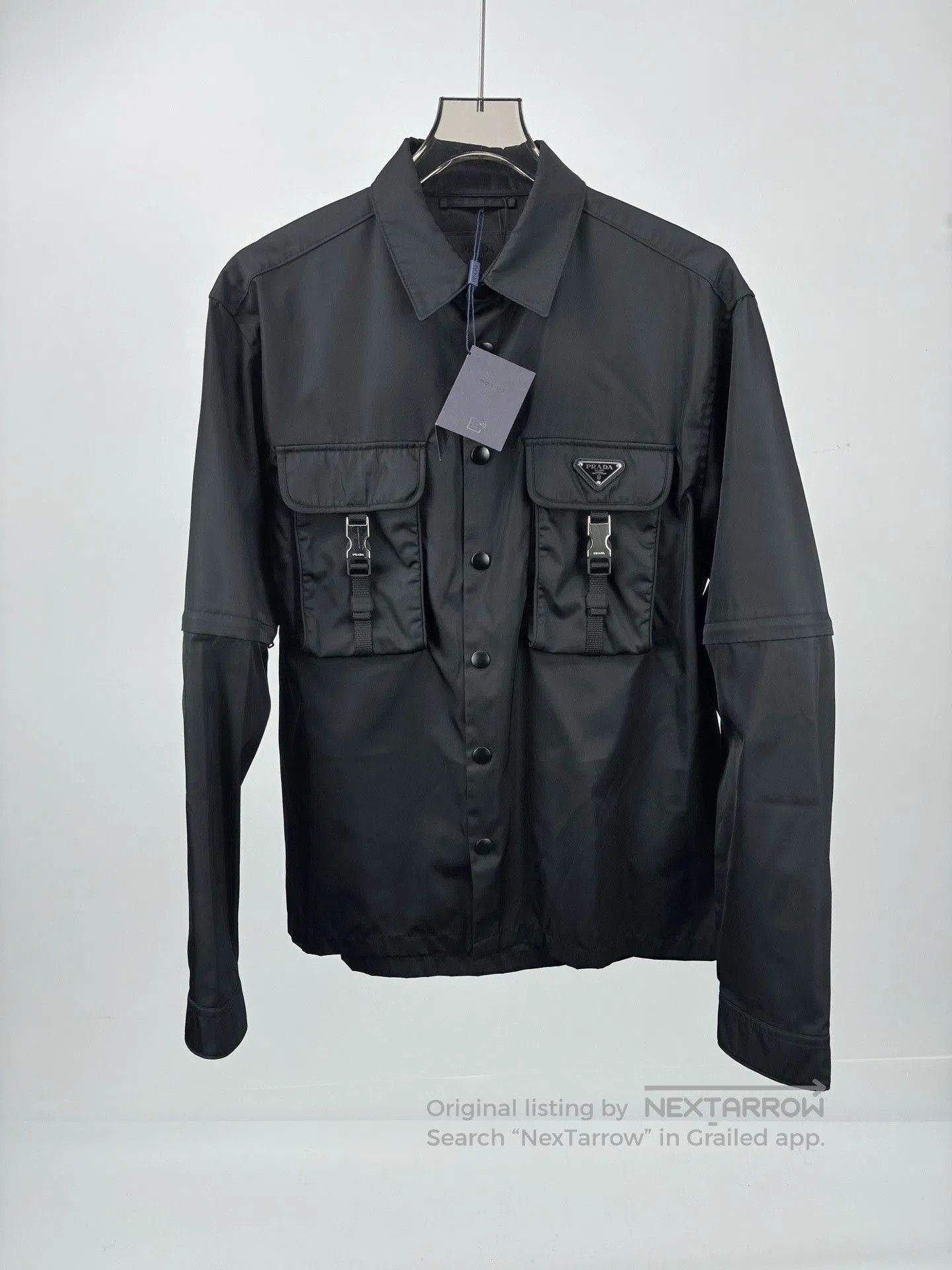Prada PRADA Triangle Logo Nylon Tactical Shirt Jacket. Size US L / EU 52-54 / 3 - 1 Thumbnail