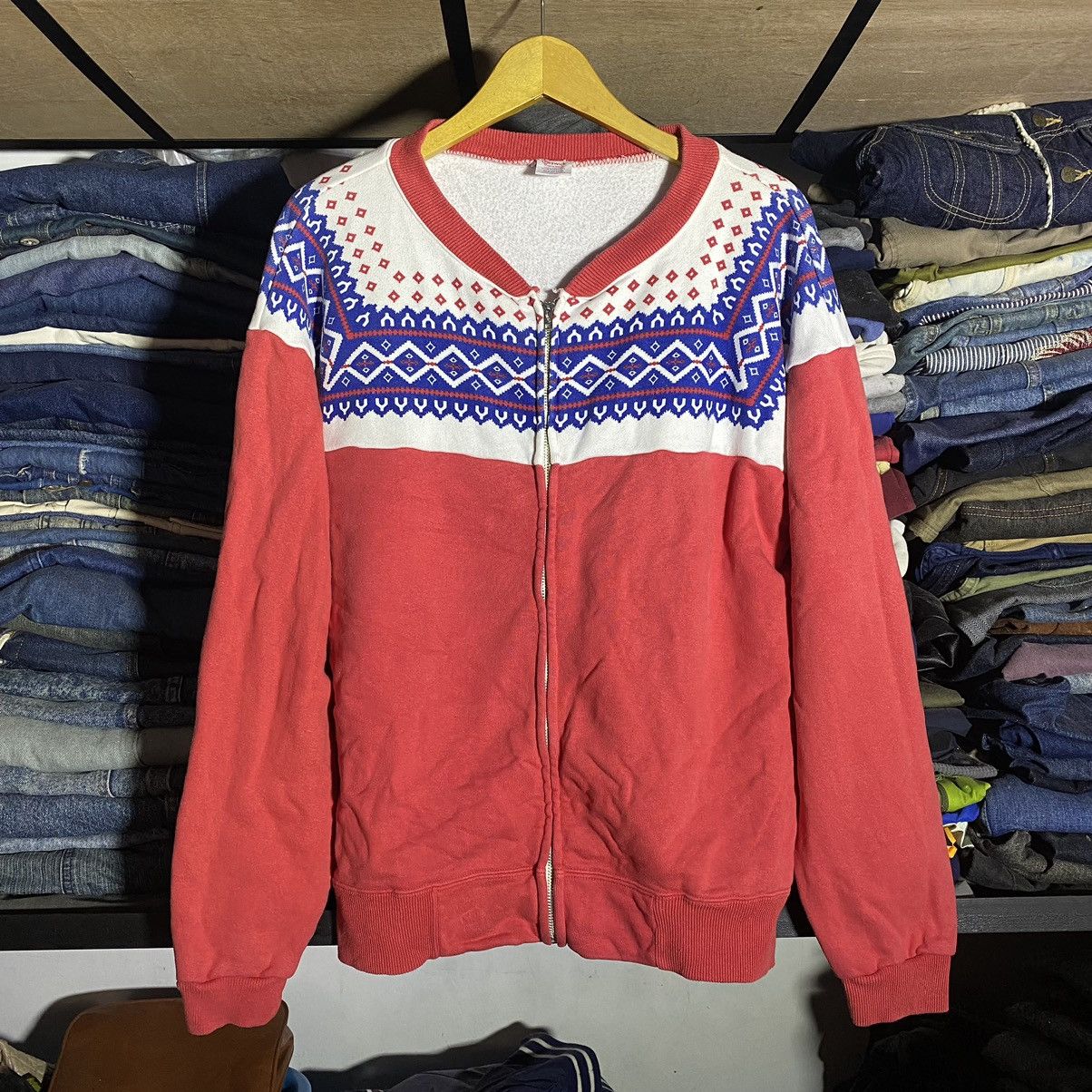 image of Toyo Enterprises Vintage Cheswick Toyo Enterpise Navajo Zip Sweatershirt, Men's (Size Medium)