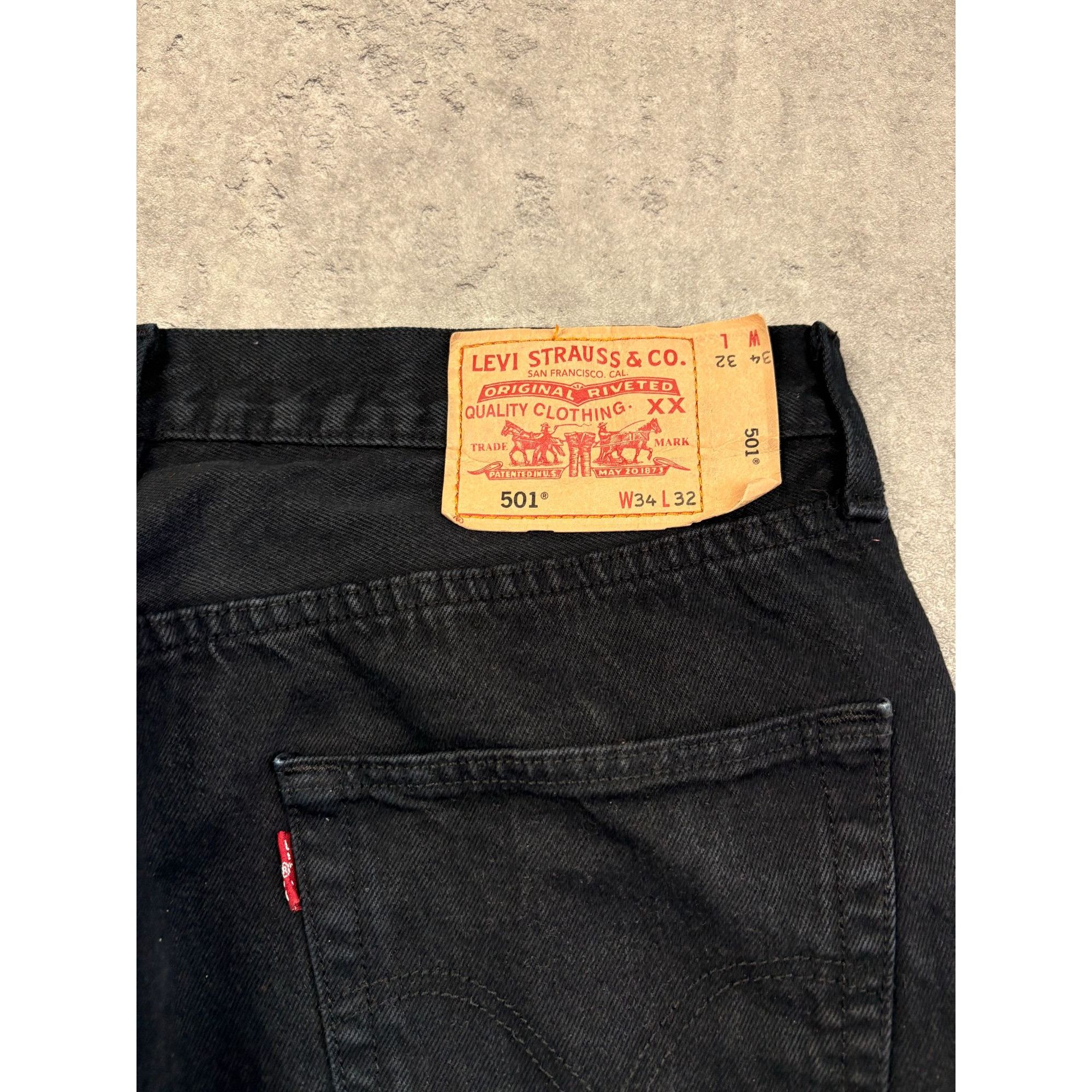 Levi's Levi’s 501 Original Fit Men's Black Jeans W34 L32 Vintage 20 Size US 34 / EU 50 - 5 Thumbnail